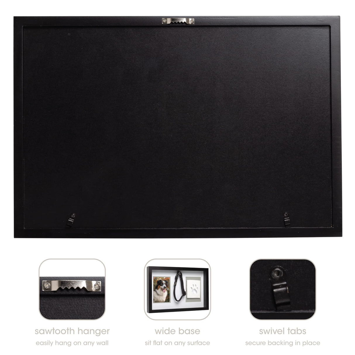 Pearhead Pawprints Collar Frame, Pet Keepsake Photo Frame, Clay Pawprint and Collar Frame, Pet Memorial Picture Frame Pearhead