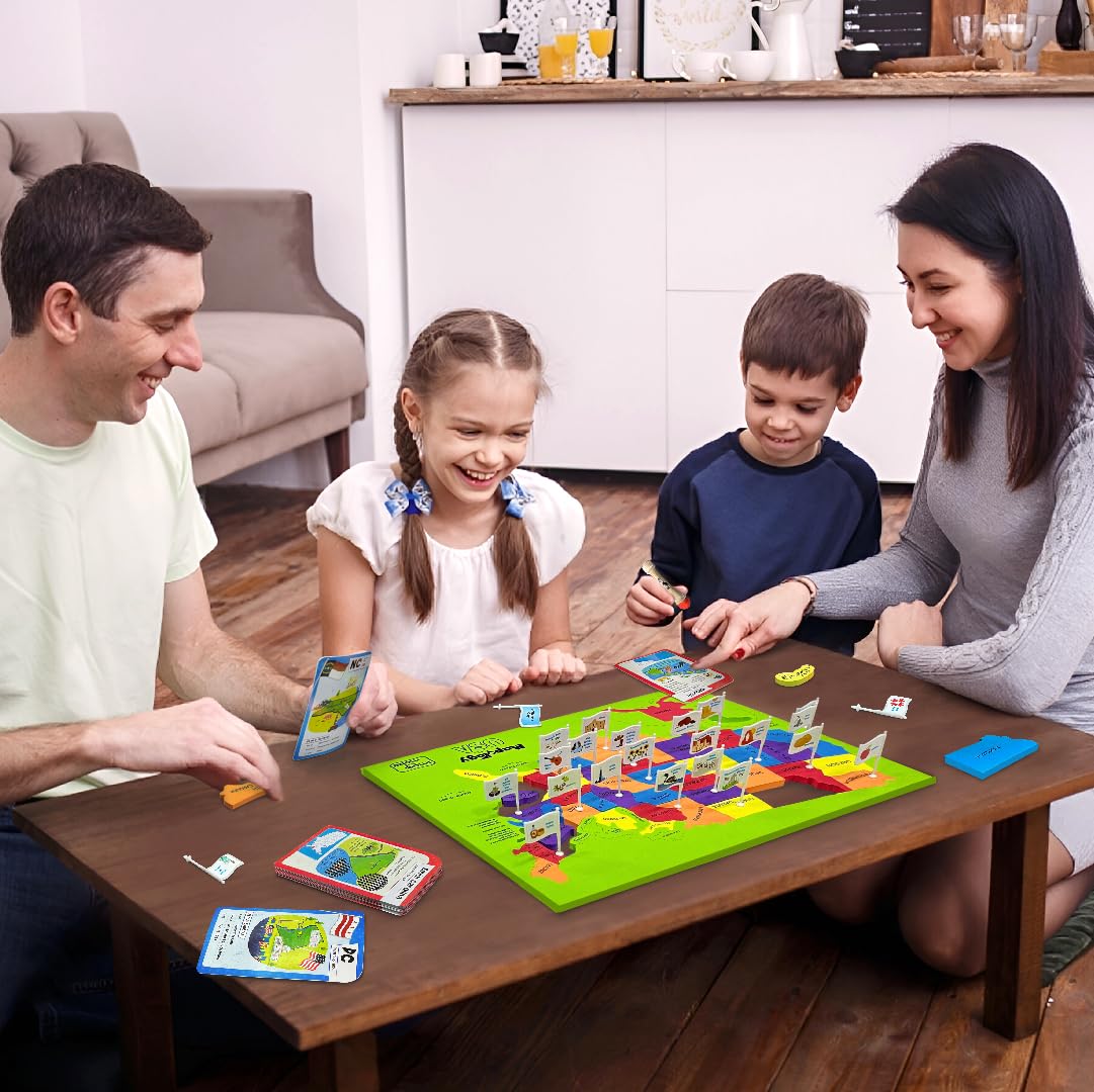 Imagimake Mapology United States Flash Card Puzzle with Flags, Country- Capitals | Educational Toys for Kids Ages 5-8 | Learn Geography Puzzles for kids Ages 8-10 | Christmas Gift for Boys & Girls Imagimake