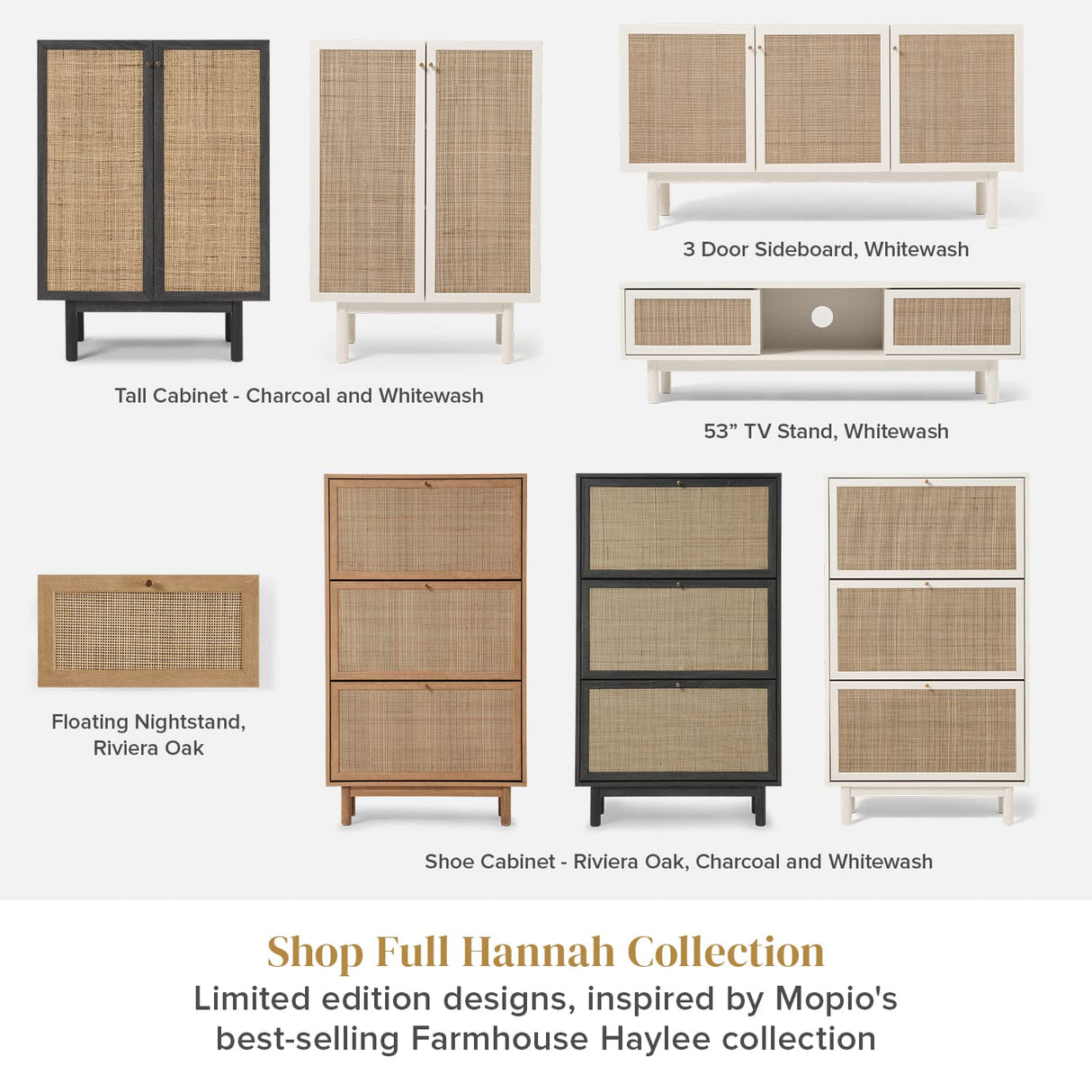 mopio Hannah Floating Nightstand, Natural Rattan Farmhouse Boho Wall Mounted Space Saving Bedside Tables, Nightstands, Drawer with Spacious Storage, for Bedroom, Living (Set of 2) mopio