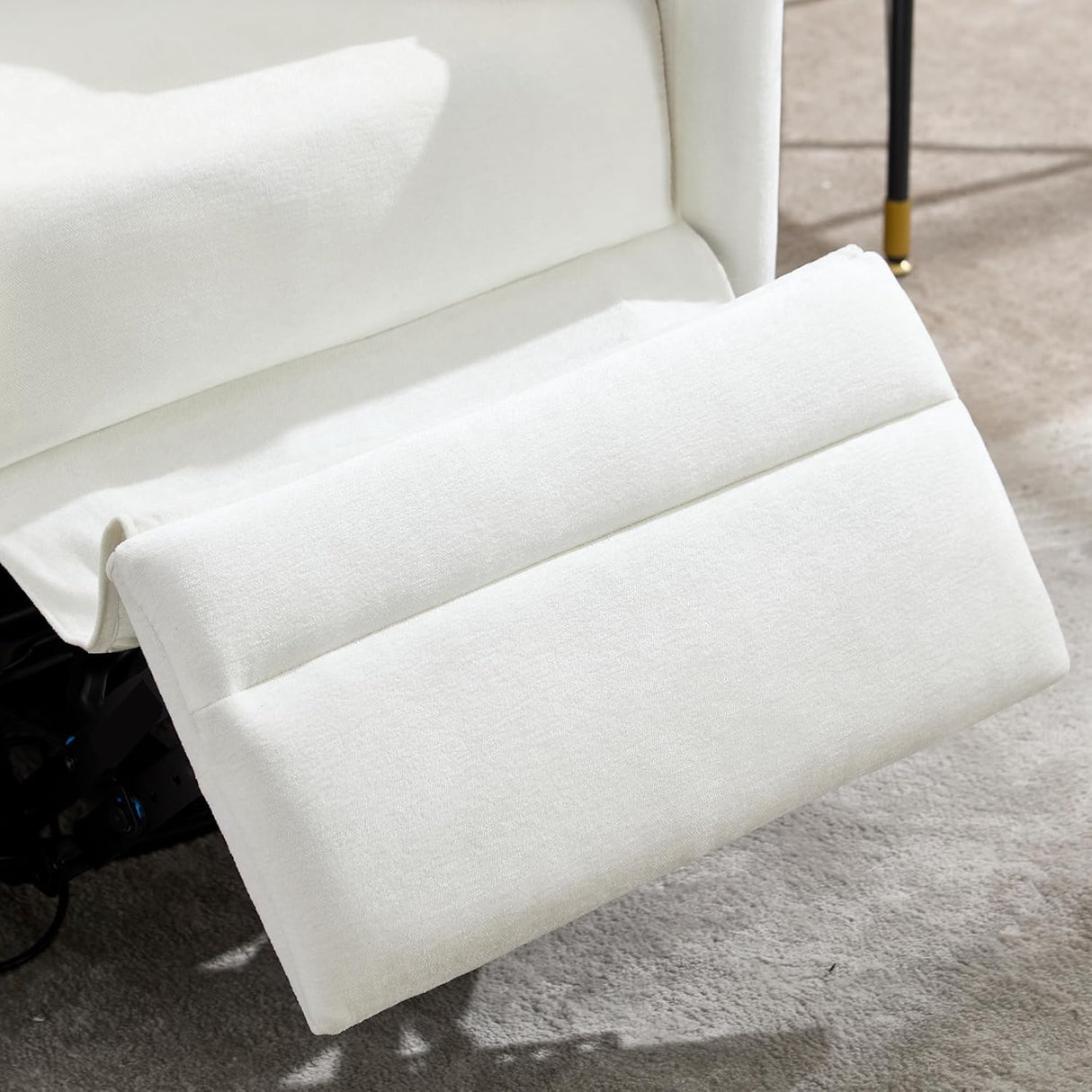 Power Recliner Swivel Glider Rocker Recliner Chair Nursery Rocking Chair Upholstered Adult Rocking Chair with 2 Pillows for Living Room Bedroom(White, Power-Driven) choairy