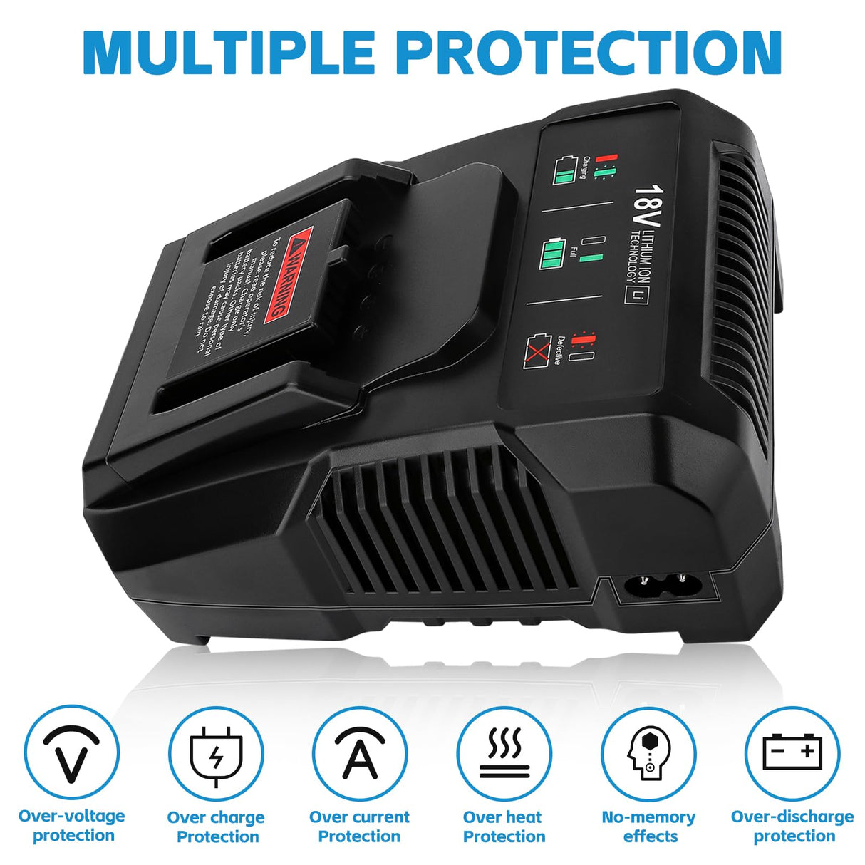 1 Pack 18V R86092 Fast Lithium Replacement Battery Charger R86092 Compatible with Ridgid 18 Volt Battery R840083 R840085 R840086 R840087 AC840085 AC840086 AC840087P AC840089 Cordless Power Tools OHYES BAT