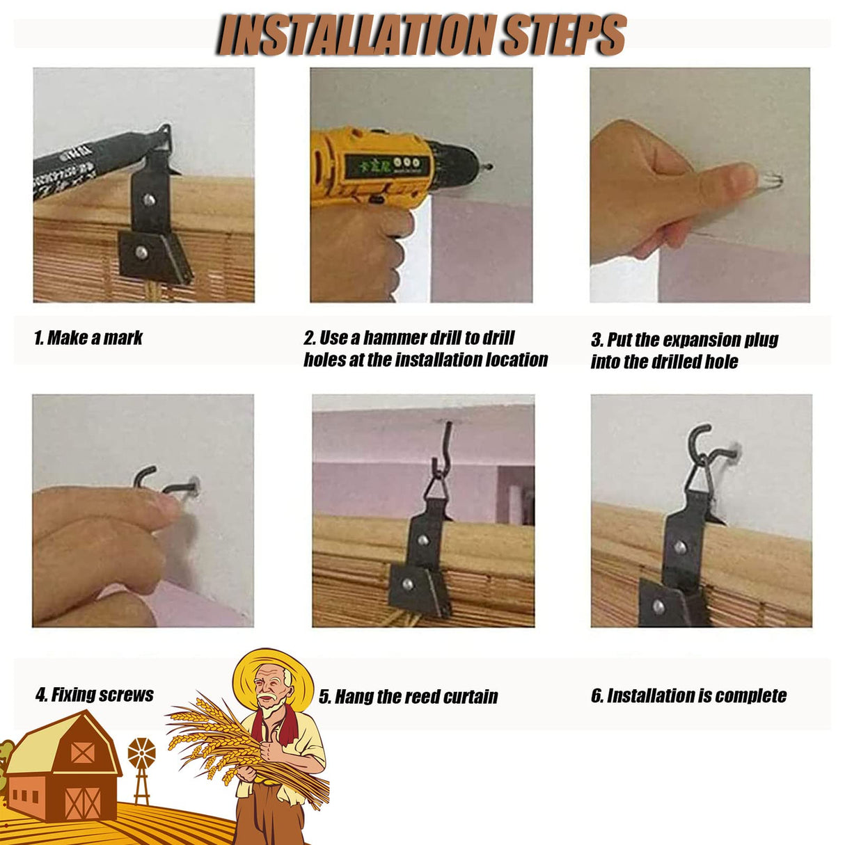 Bamboo Shade Bamboo Blinds Outdoor for Patio, Bamboo Blind Bamboo Roll Up Blinds, Reed Shades Outdoor Blinds, Bamboo Roll Up Shades for Porch/Garden/Sunroom Privacy 13x40inches(W×H) White WEZINK