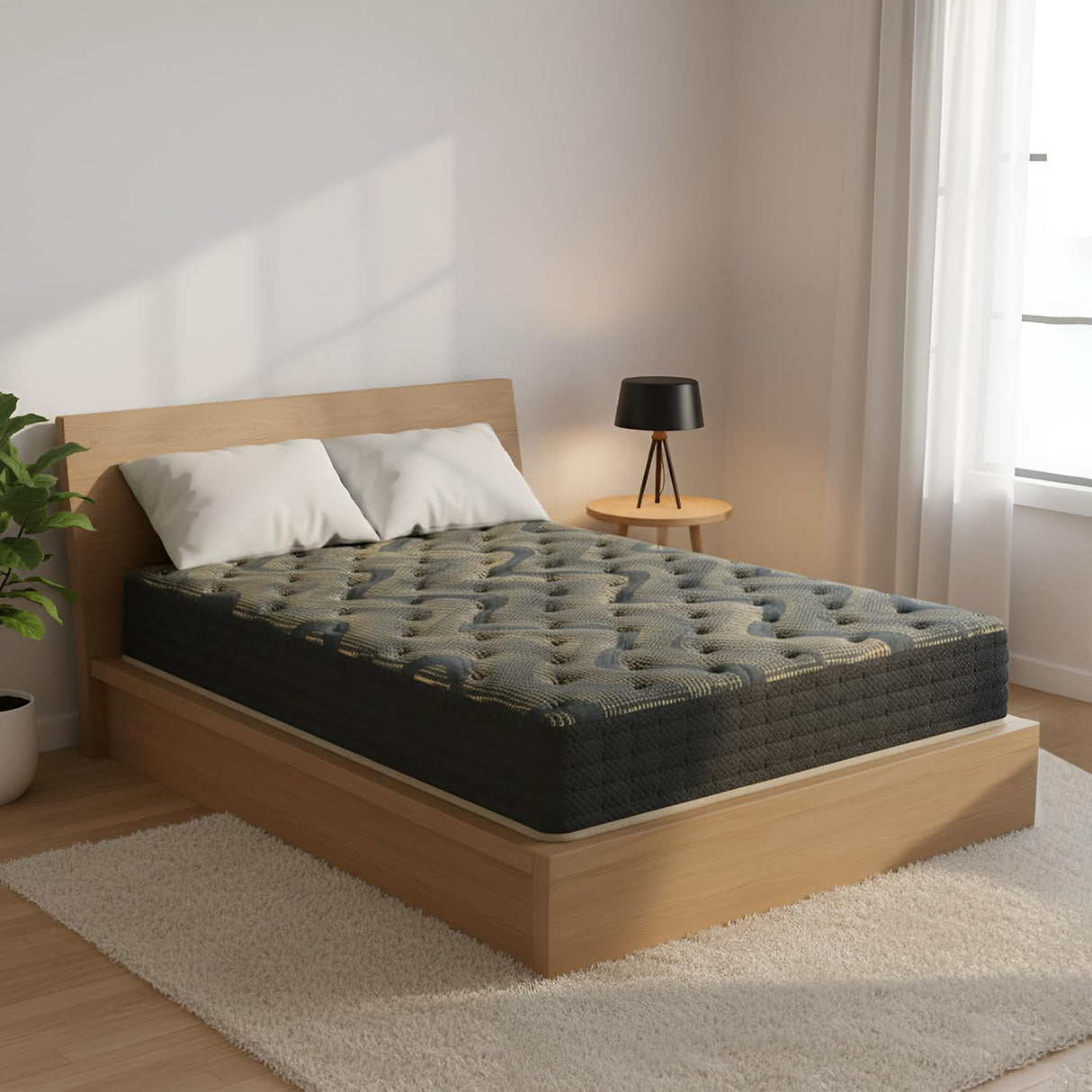 PayLessHere Copper-Infused Luxury Mattress, 11 Inch King, Medium-Firm Feel with Cooling Gel & 800 Quantum Coils, CertiPUR-US Certified, Bed-in-a-Box PayLessHere