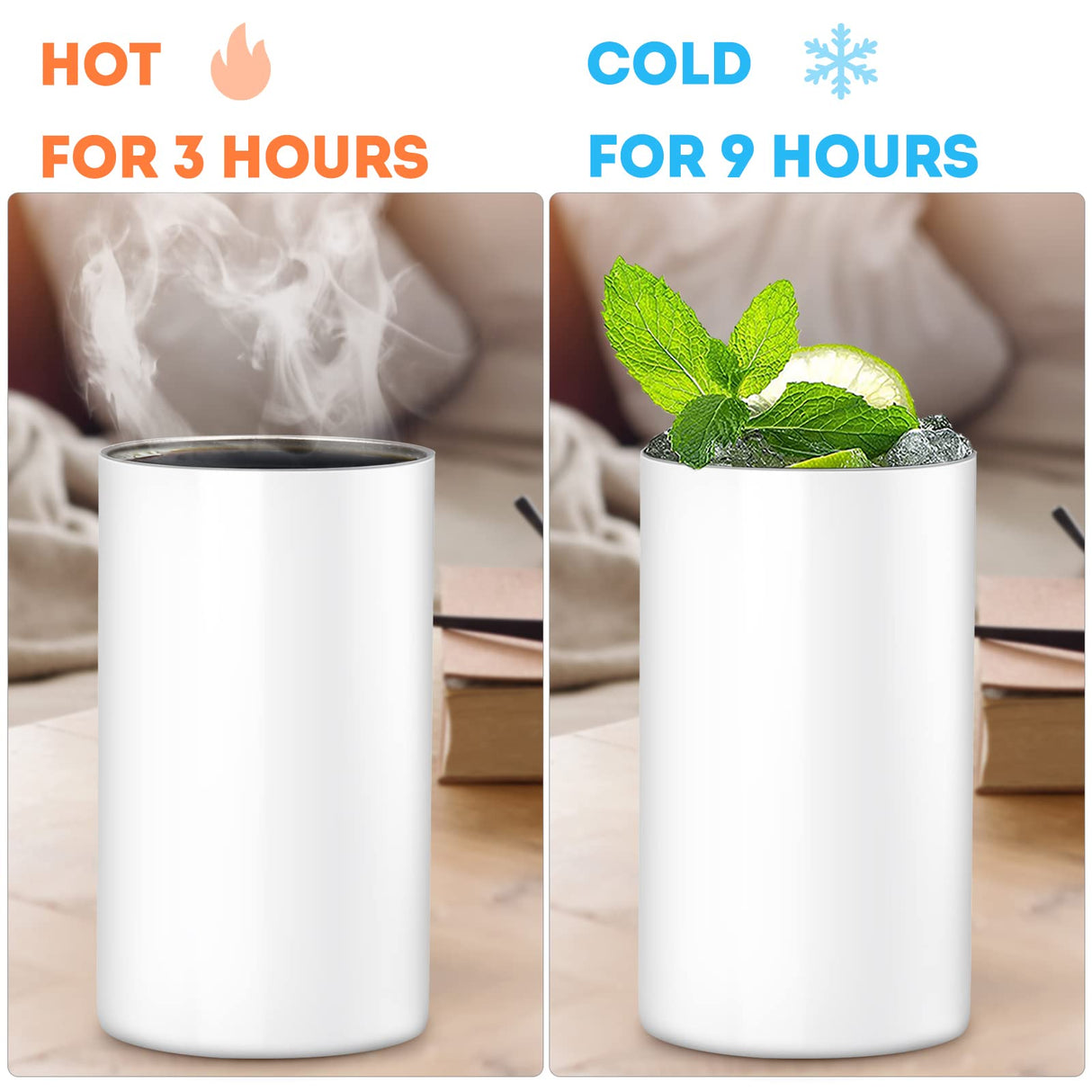 Vermida 12oz Stainless Steel Sippy Cups for Toddlers with Handles, Spill Proof Double Wall Vacuum Insulated Sippy Cups, Sublimation Blank Cups for School, Outdoor, 2 Pack White Vermida