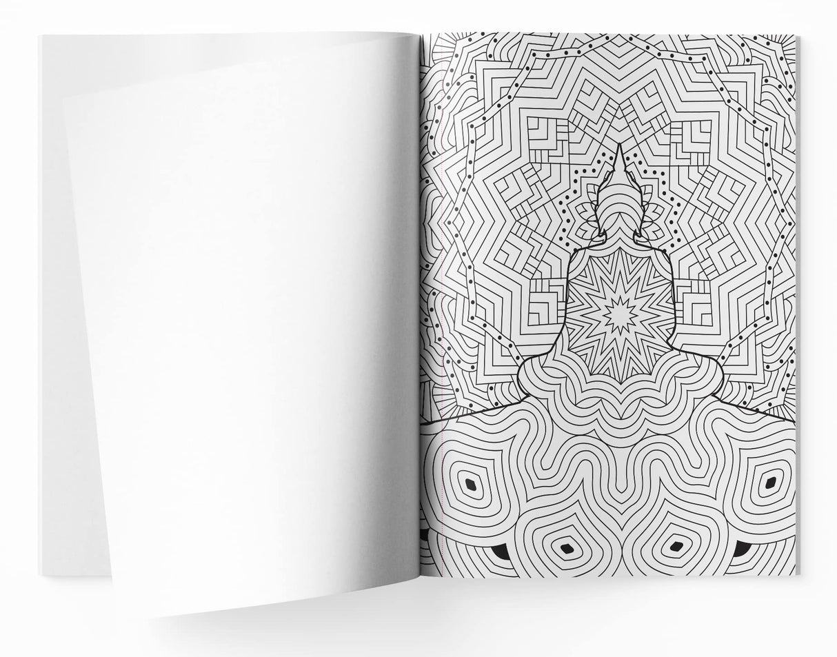 Relaxing Mandala: Coloring Book For Adults WoodArtSupply