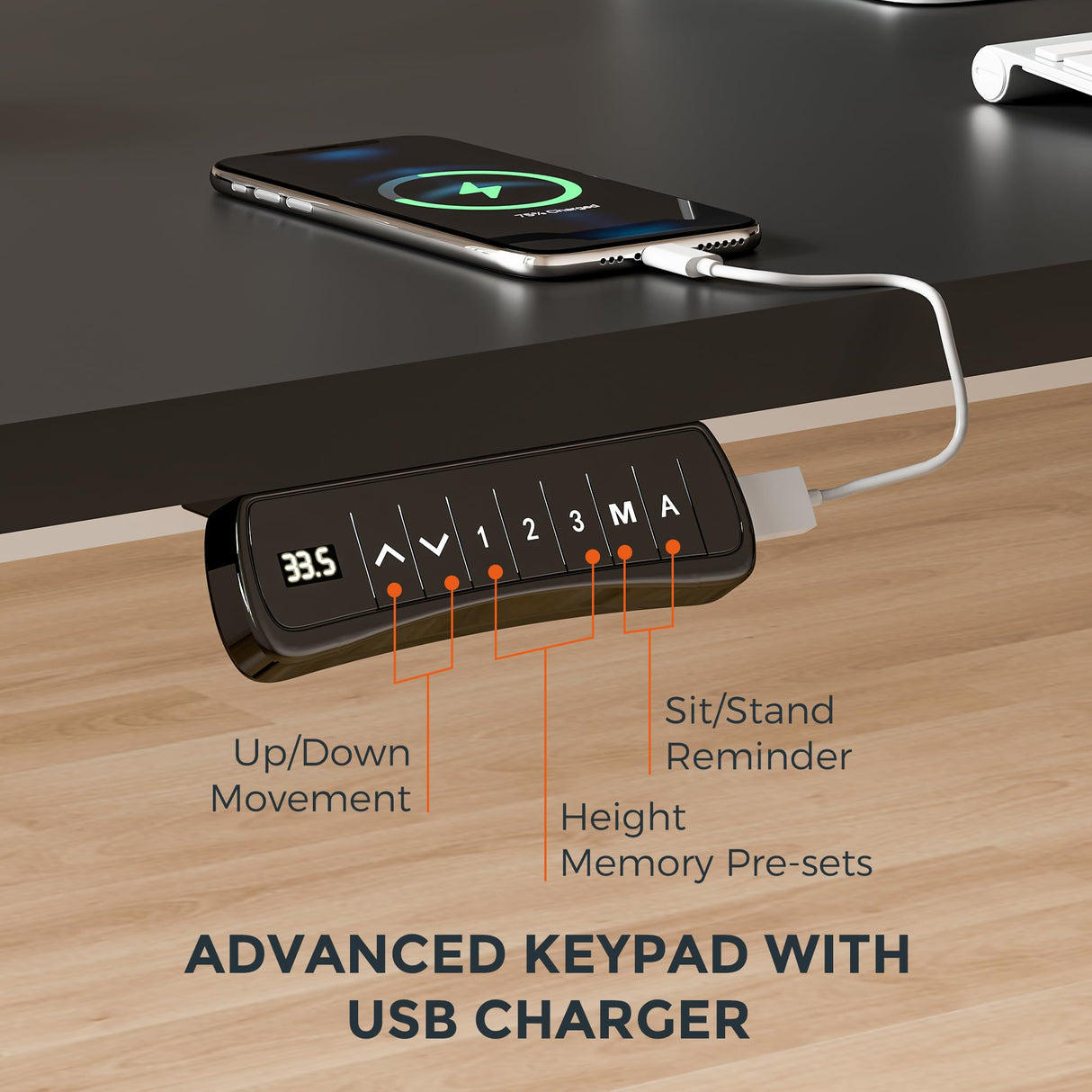 FitStand L shaped corner standing desk with dual motor, large 63x40 electric height adjustable gaming table, stand up home office desk computer workstation, Black FitStand