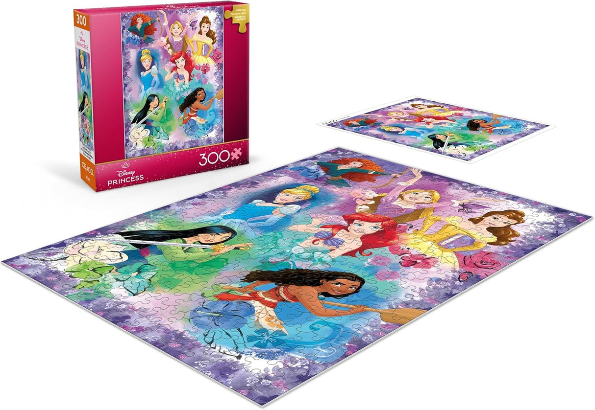 Ceaco - Disney - Purple Princess Collage - 300 Oversized Piece Jigsaw Puzzle Ceaco