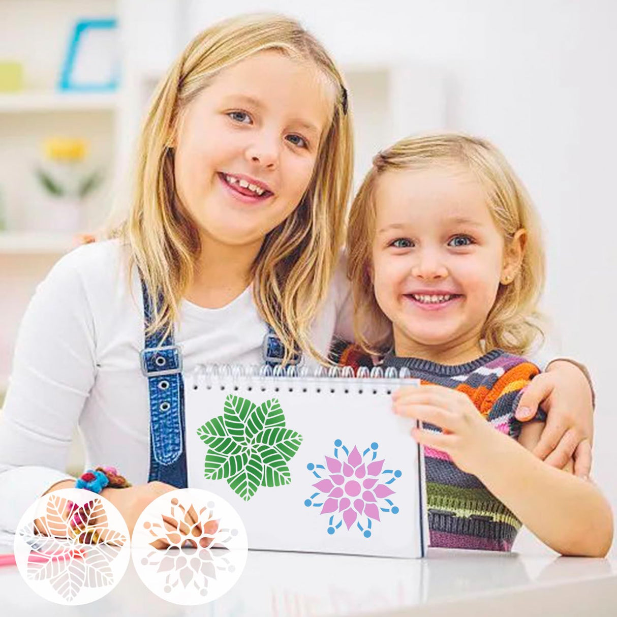 24 Pcs Mandala Stencils Reusable Stencils for Painting on Wood Mandala Dot Stencil DIY Craft Template for Painting on Rock Furniture Canvas Wall Home Decor Supplies, 5 Inch WOOPSOO