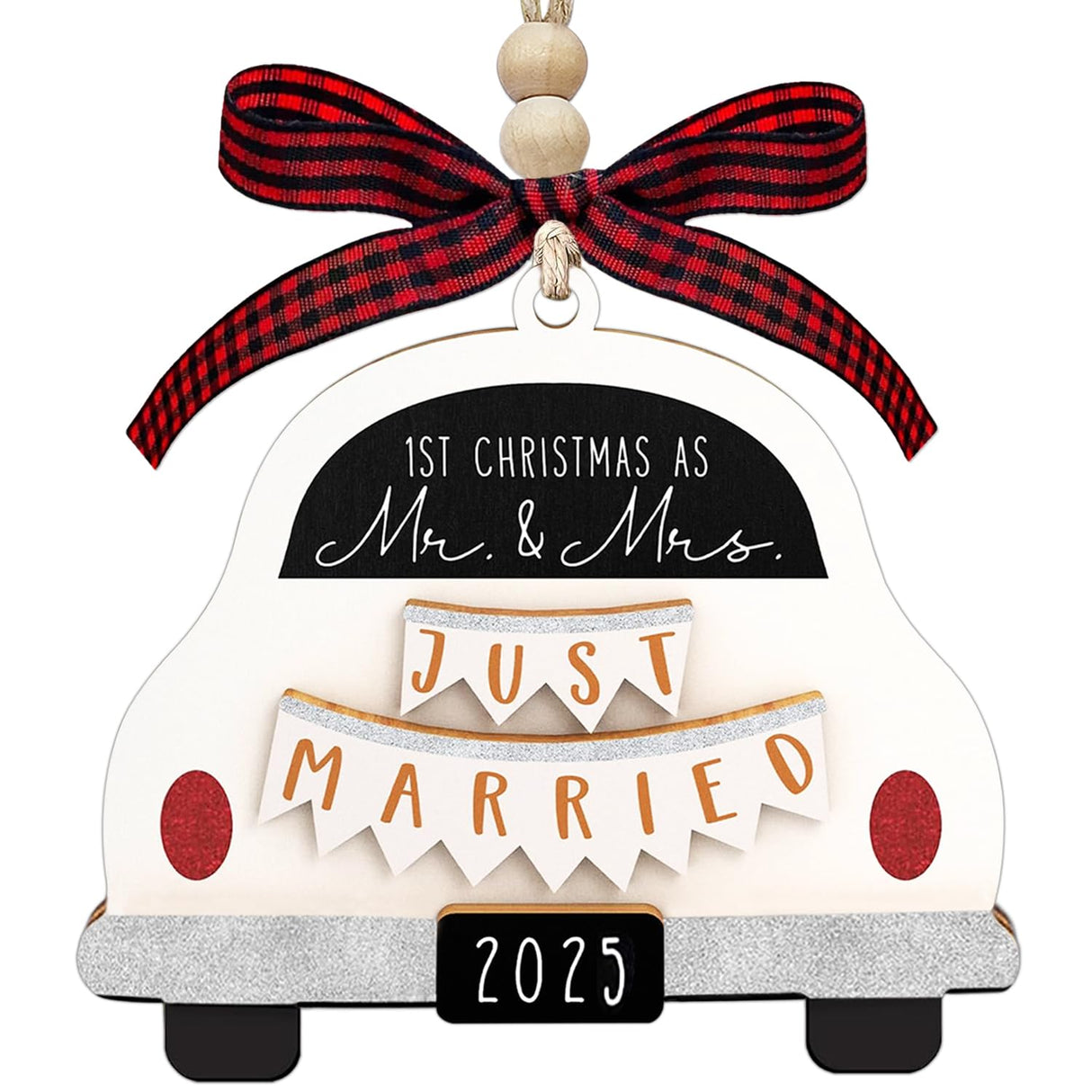 First Christmas Married Ornament 2025, Our First Christmas As Mr and Mrs Christmas Ornament - Bridal Shower Gift, Marriage Gifts, Wedding Gifts for Couples, Gifts for Newlyweds YXOTJHS