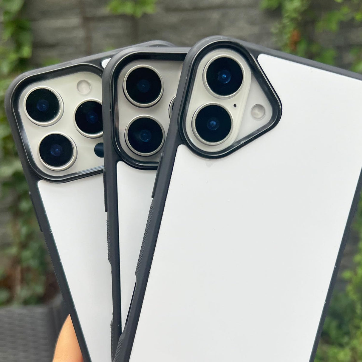 JUSTRY 10PCS Sublimation Blanks Phone Case Cover Printable Phone Cases Designed for iPhone 16 Plus, 6.7" Soft Rubber Case + Aluminum Insert,Custom Printable, Anti-Slip Phone Protective Cover Black JUSTRY