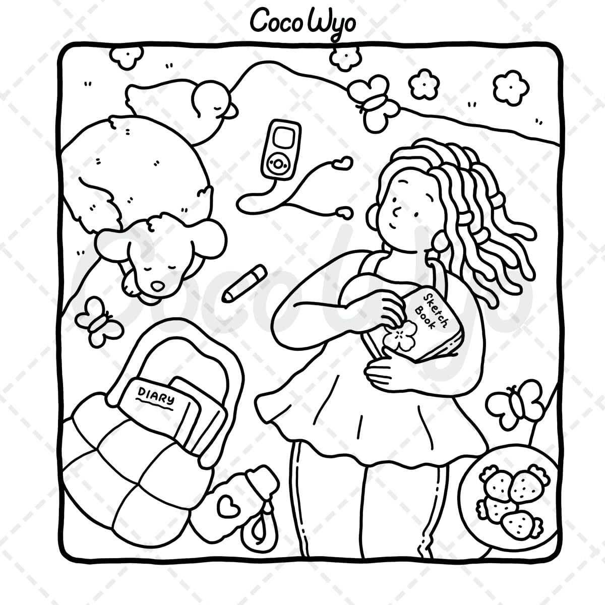 Girl Moments: Vol. 2 Coloring Book for Adults and Teens Featuring Cute Cozy Daily Activities for Relaxation Coco Wyo LLC