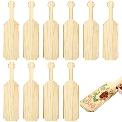 15 Inch Unfinished Wooden Paddle Sorority Paddles Greek Fraternity Paddle Solid Pine Wood Paddle Wooden Frat Paddle Natural Color Craft Wood Ideal for DIY Arts Crafts Home (Classic Style, 10 Pcs)