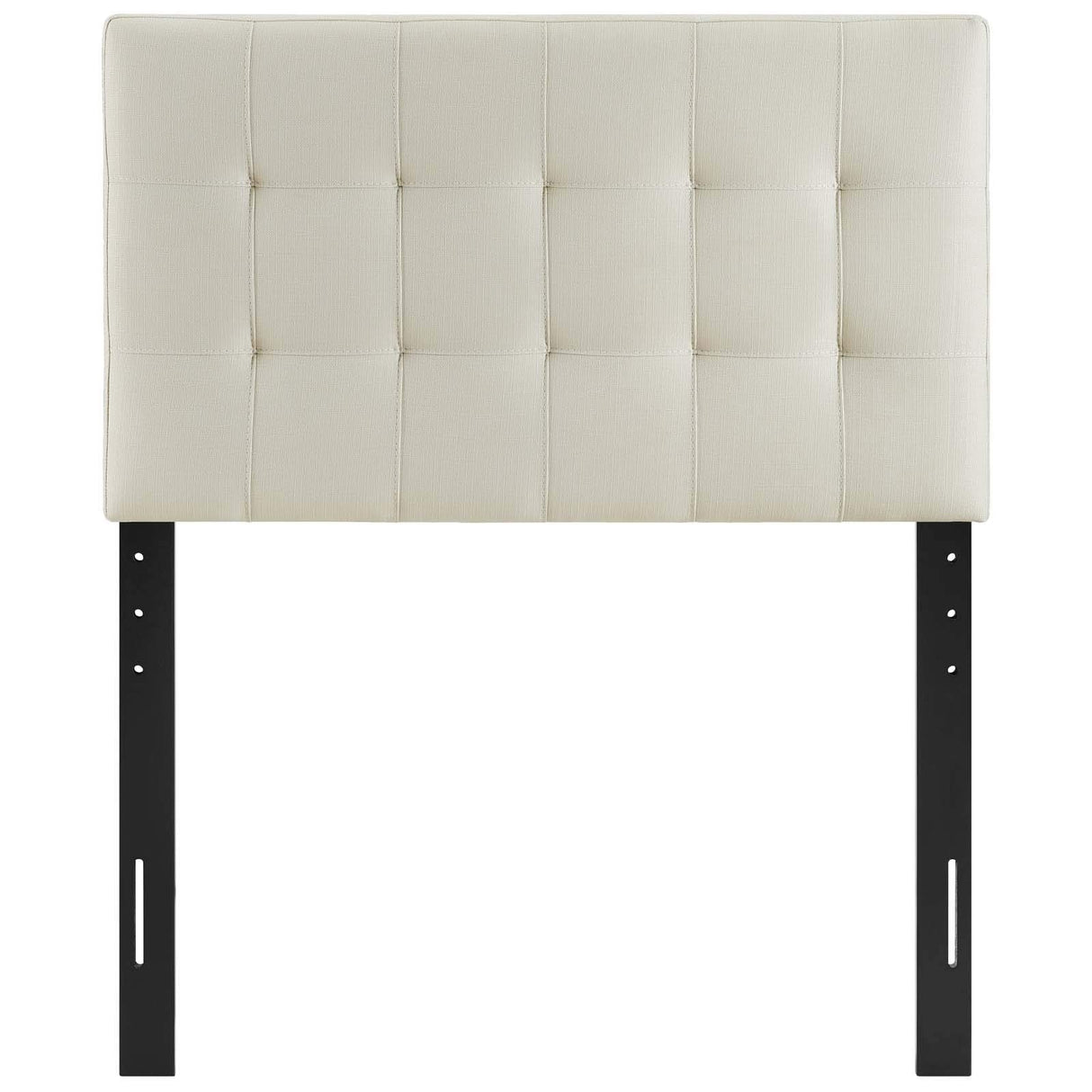 Modway Lily Tufted Linen Fabric Upholstered Twin Headboard in Ivory Modway