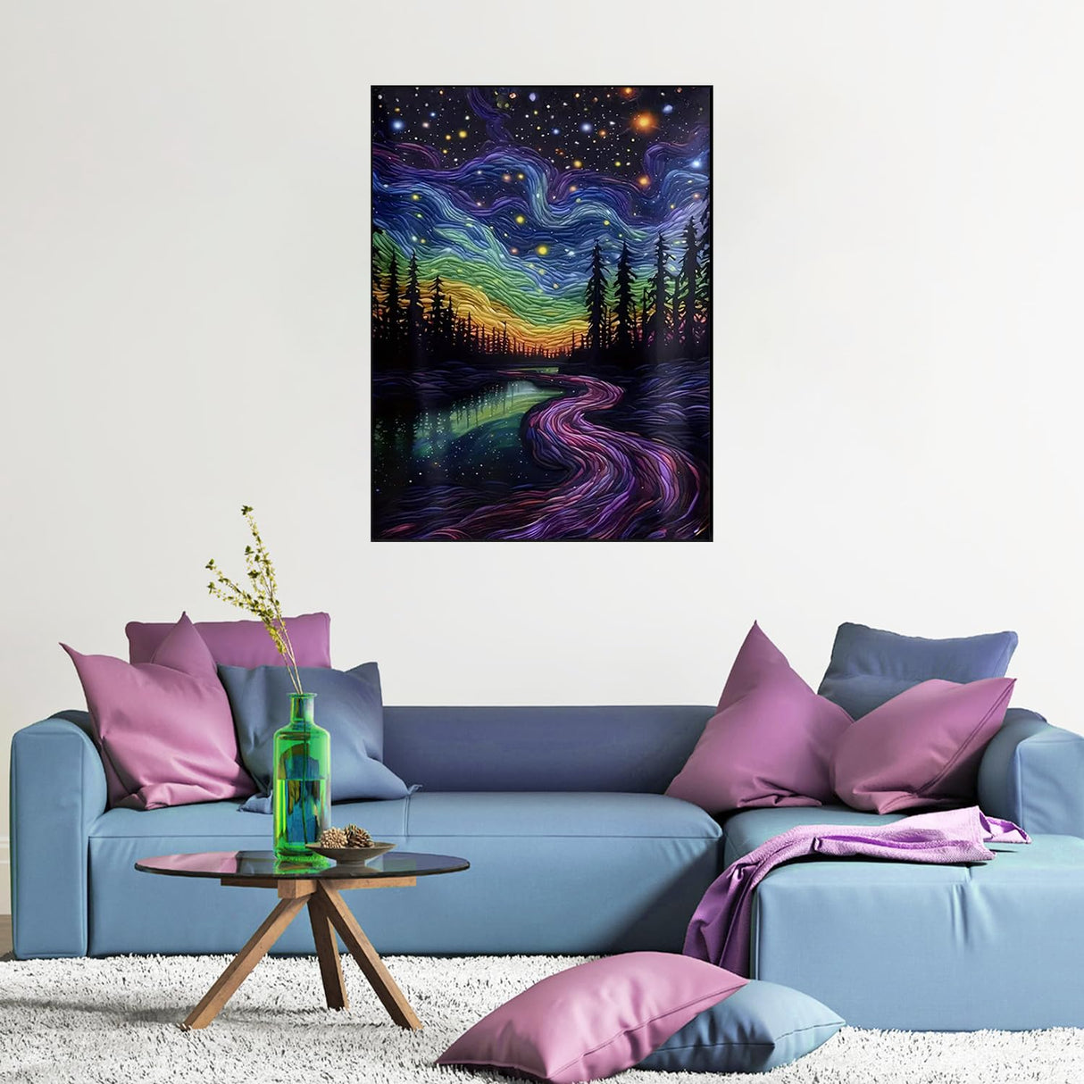 YQFCZDQ Aurora Landscape Diamond Art Kits for Adults,DIY Forest Starry Sky 5D Diamond Painting Kits Round Diamond Dots for Beginners,Full Drill Paint with Diamonds Pictures Gem Art Home Decor 12x16 In YQFCZDQ