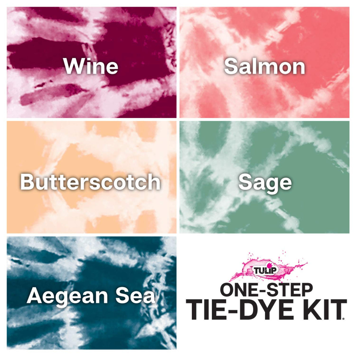 5 Color Tie Dye, Wilderness Tulip One-Step Tie-Dye Kit