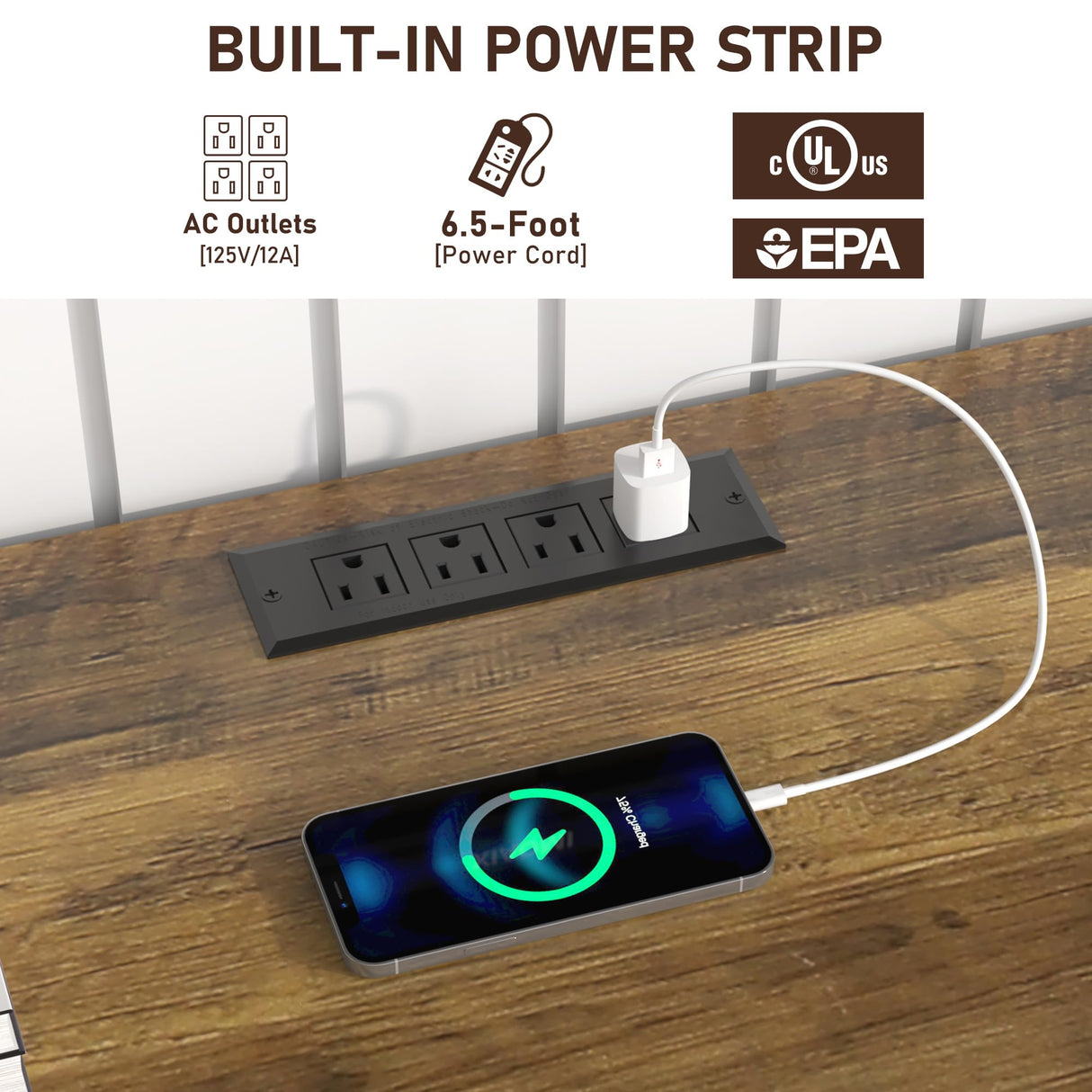 jiteentarou 103" Large Wall Unit TV Stand with Storage, Farmhouse Entertainment Center with Bookshelves for TVs up to 80", Wall Unit TV Stand with Power Outlets, TV Stands for Living Room, Brown jiteentarou