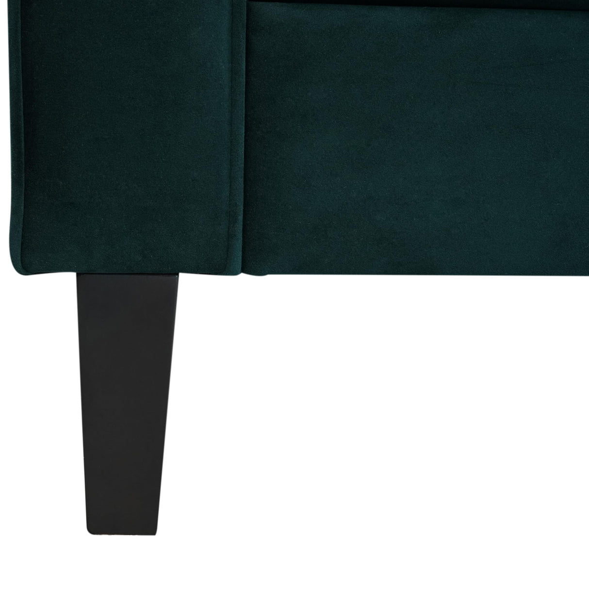 Christopher Knight Home Viola 3 Seater Low Profile Sofa, Upholstered Tufted Couch, Velvet Sofa with Armrests, Comfort Modern 3 Seater Couch for Living Room Bedroom Home Rest, Green Christopher Knight Home