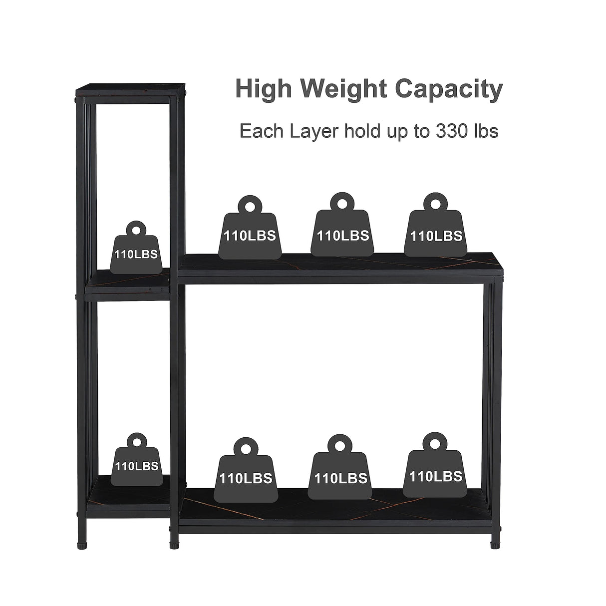 GOLASON Fish Tank Stand for up to 29 Gallon Aquarium, Reptile Terrariums Tank Stand, Metal Wooden Aquarium Stand, Black GOLASON