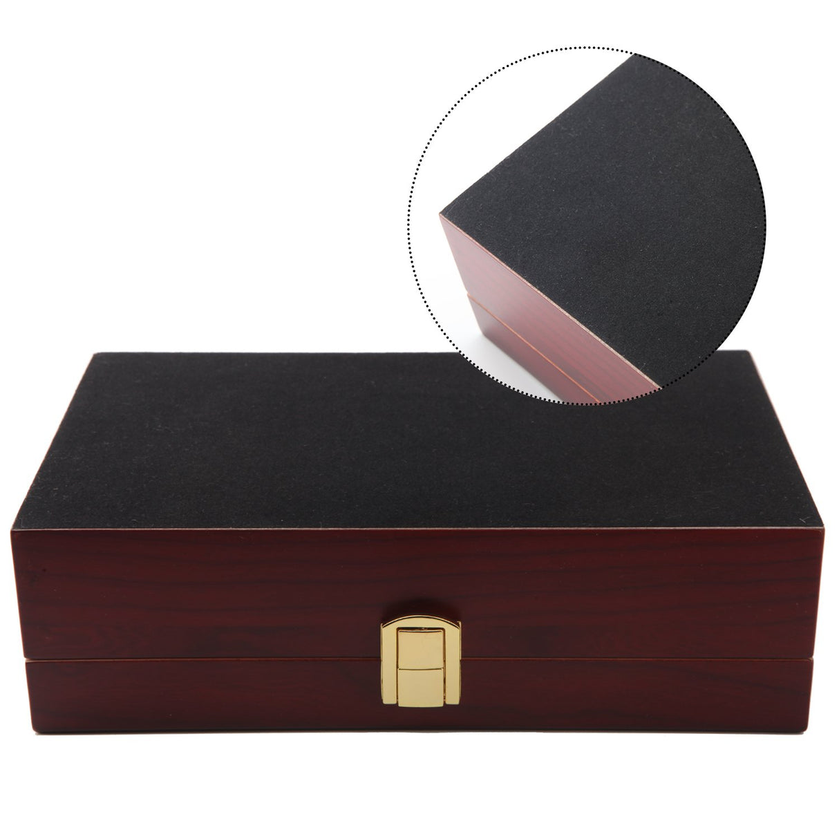 Handmade Cigar Humidor Cigar Box Wood Humidor Holds 10-20 Cigars Desktop Box Humidor with Hygrometer and Humidifier Front-Mount Clasp Lock Bald Eagle