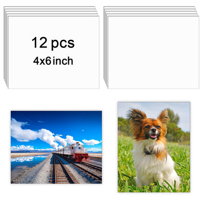 LIZOIDZSM 12 Pcs Sublimation Photo Blanks 4x6 Inch sublimation metal sign blanks Aluminum Photo Sign Blank Photo DIY Photo Sign Wall Frame Poster for Living Room Bedroom