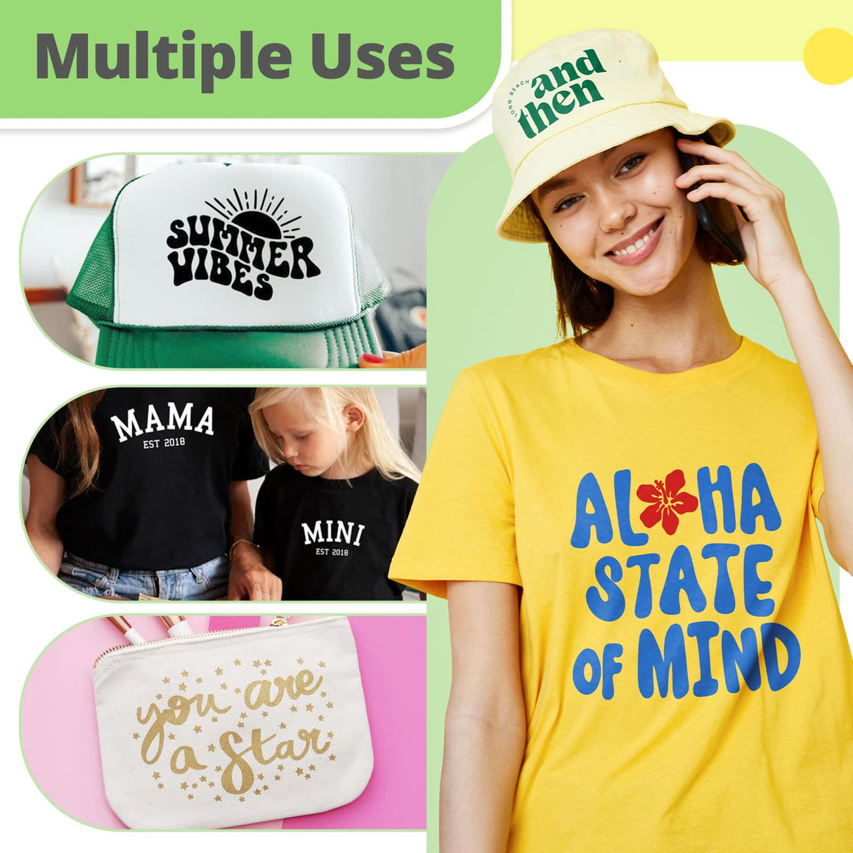 HTVRONT White HTV Vinyl Roll - 12" x 10ft White Iron on Vinyl for All Cutter Machine, Heat Transfer Vinyl Rolls for t Shirts - Easy to Cut & Weed for Heat Vinyl Design HTVRONT