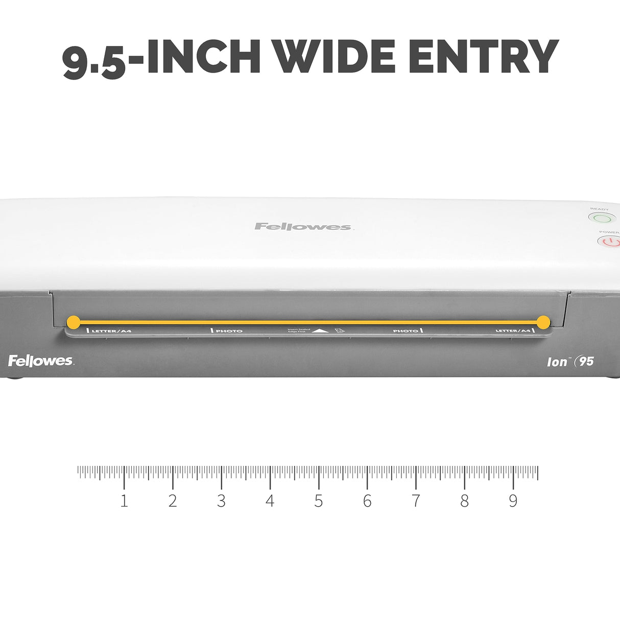 Fellowes Ion 95 Thermal Laminator for Home, School or Office with 15 Pouch Starter Kit, Easy to Use, Quick Warm-Up, Jam-Free (5247201) Fellowes