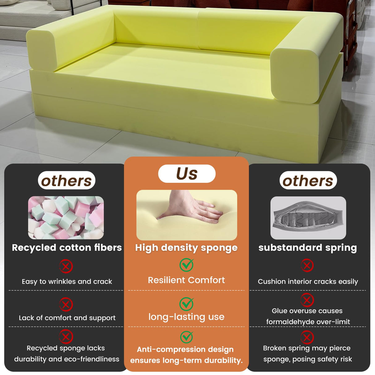 GEARIVY Folding Sofa Bed Convertable Corduroy Couch King Size Floor Sleeper 4-in-1 DIY Combination Modular Sofa Fold Out Futon Lounge Comfy Foldable Lazy cama for Living Room (Green, 80.15") GEARIVY