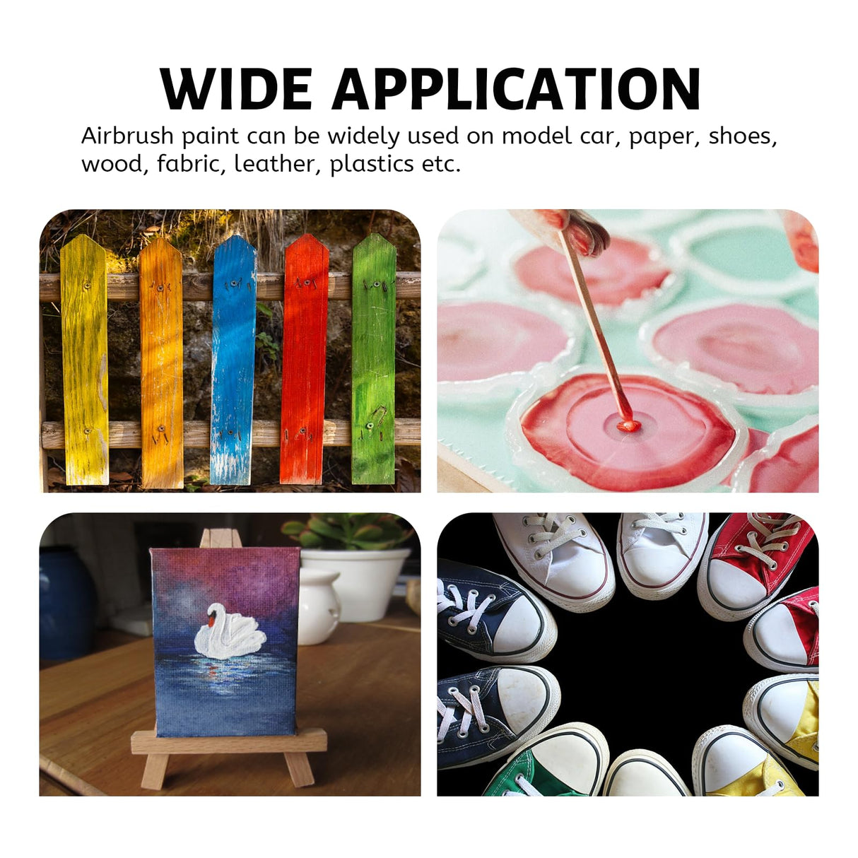 Airbrush Paint - Perfect for Artists and Beginners - Complete Water-Based Air Brush Painting Set with Thinner, Cleaner, Mixing Cups, Mixing Sticks, Gloves SOKINCLR