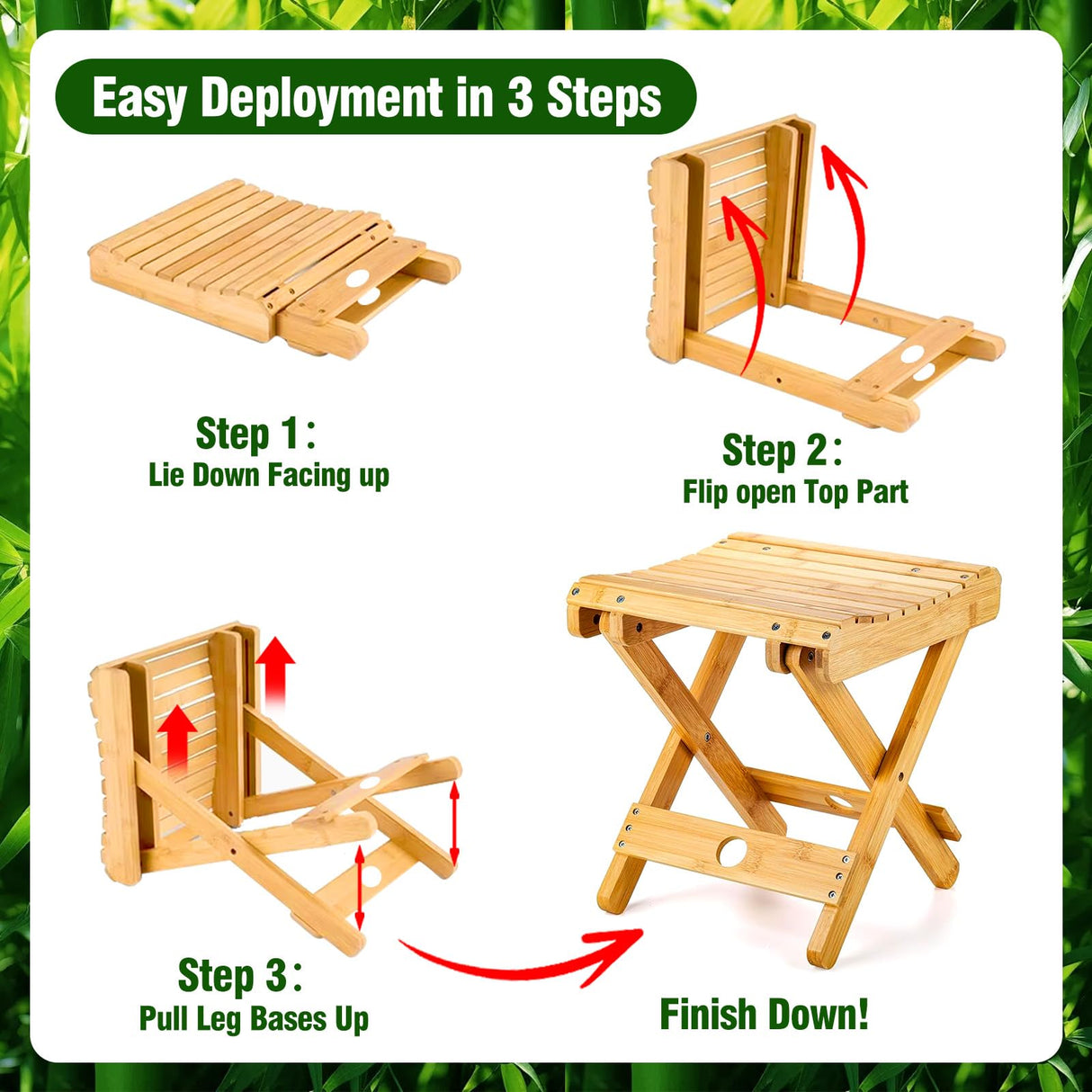 WSBXBB Bamboo Sauna Chair, Portable Steam Sauna Chair Indoor, Steam Sauna Seat, Great for Portable Sauna Box for Home, Steam Sauna Accessories. Outdoor Camping Fishing Beach Chair WSBXBB