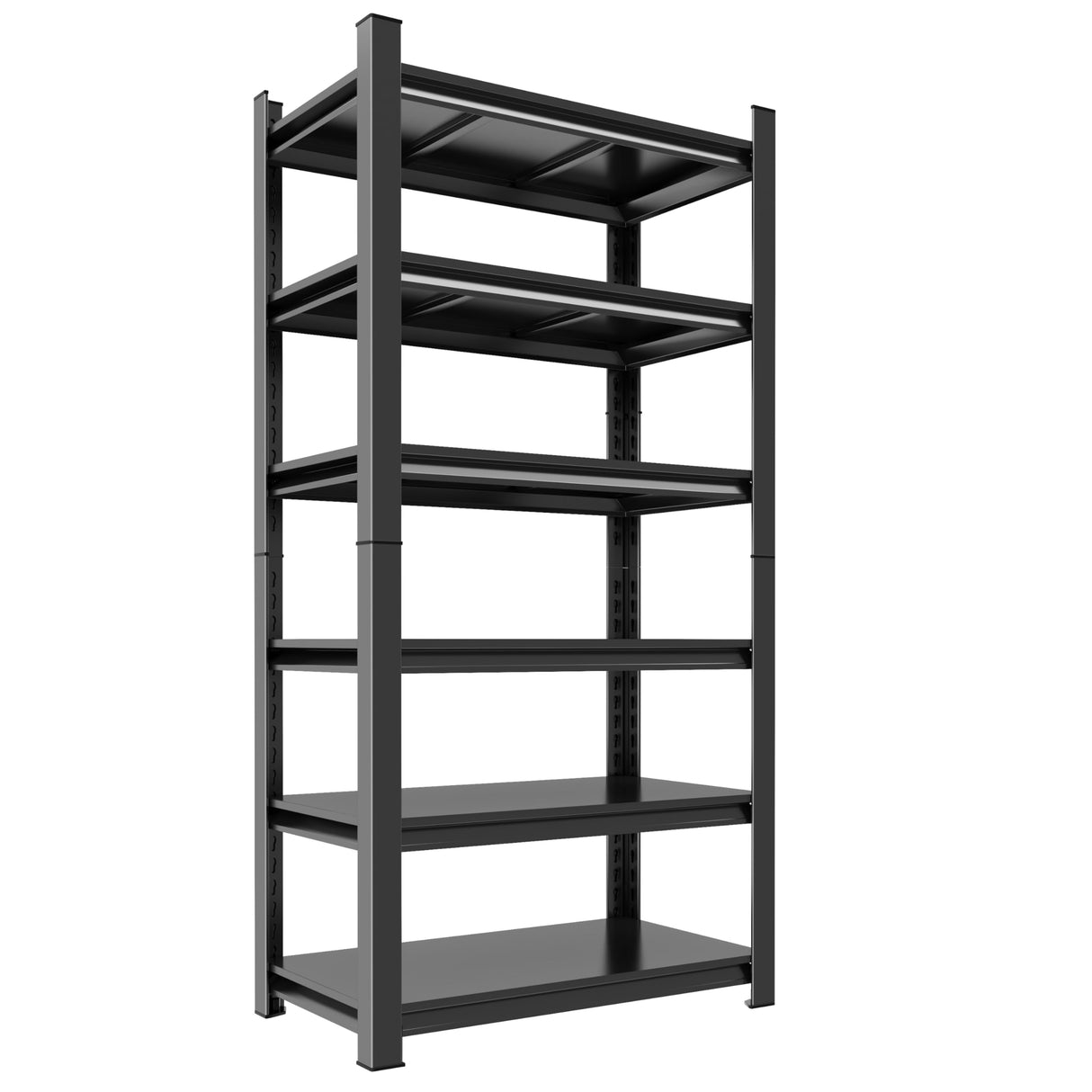 Notmise 78" H Metal Garage Shelving Unit, Heavy Duty Steel Storage Rack with High Load Capacity, Ideal for Garage, Warehouse, Basement, or Home Organization Solutions, Black (78" H×36" W×16" D) Notmise