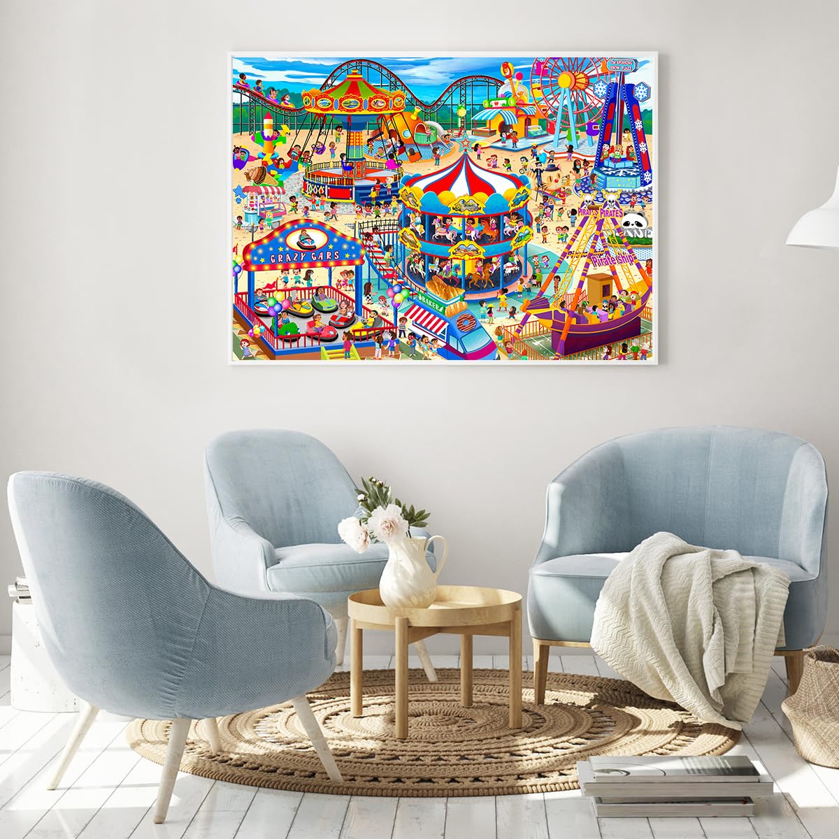 Jigsaw Puzzles for Adults 1000 Piece Puzzle for Adults 1000 Pieces Puzzle 1000 Pieces-Amusement Park HUADADA