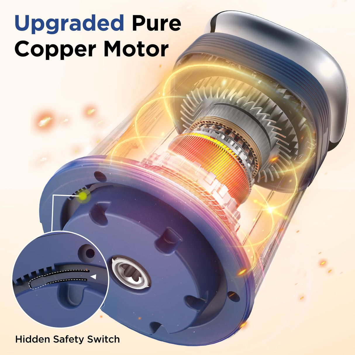 KOIOS Food Processor, 500W Electric Food Chopper with 2 Bowls (8 Cup+8 Cup) & 2 Bi-Level Blades&, Small Electric Grinder Meat Processor for Nuts, Meat, Onion, Garlic, Baby Food, Blue KOIOS