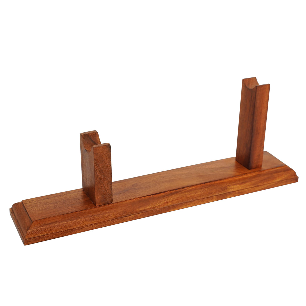 Mythrojan Solid Hardwood Gun Pistol Display Stand Sturdy Wooden Pistol Holder for your Pirate Pistols 12.8” X 2.5” X 4.8” Mythrojan