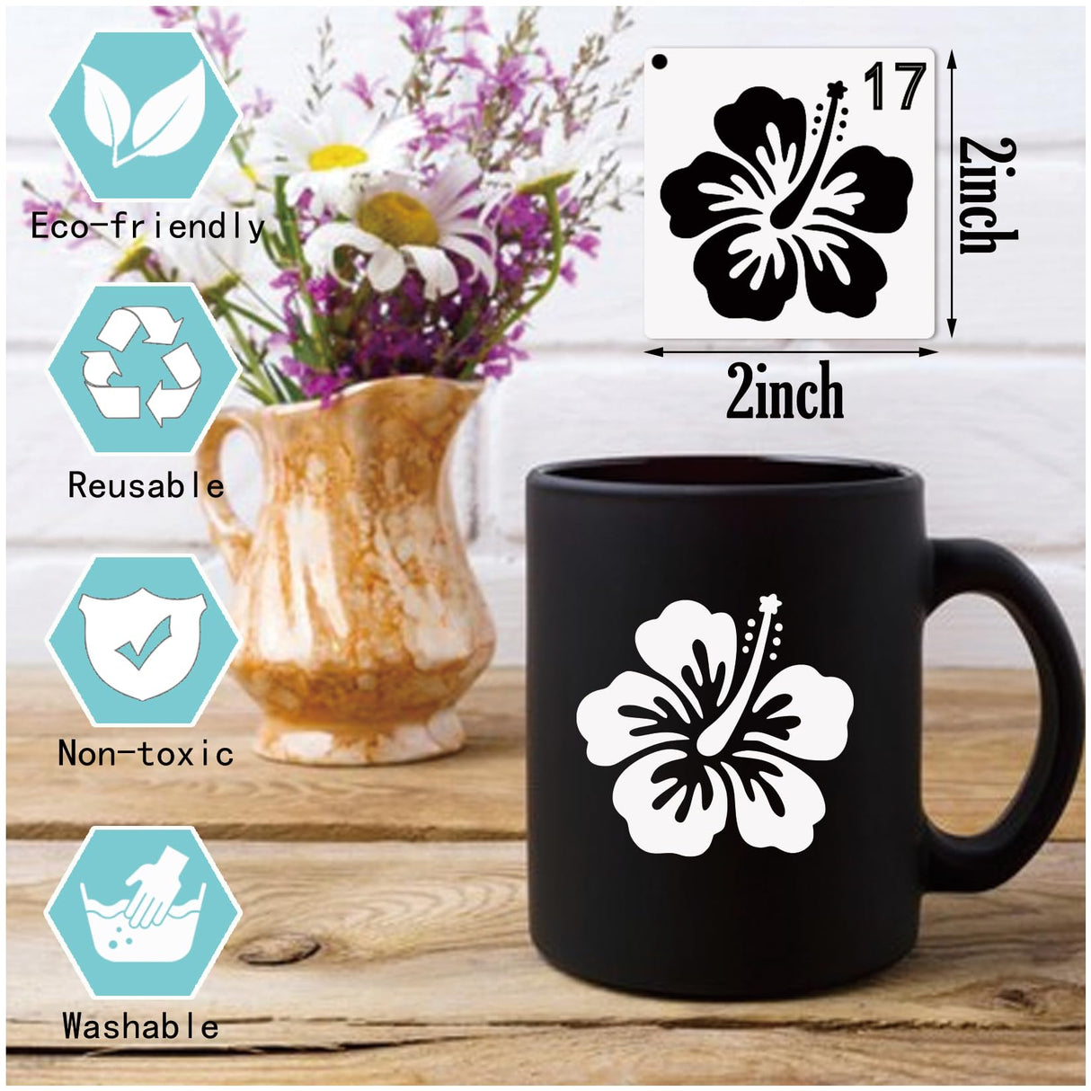 70pcs Small Flower Stencils for Painting on Wood Tiny Nature Leaf Stencils and Patterns Leaves Vine Stencil Floral Template Paint Stencils on Art Craft Canvas Wall Fabric Rock (70 Flower) yhslmh