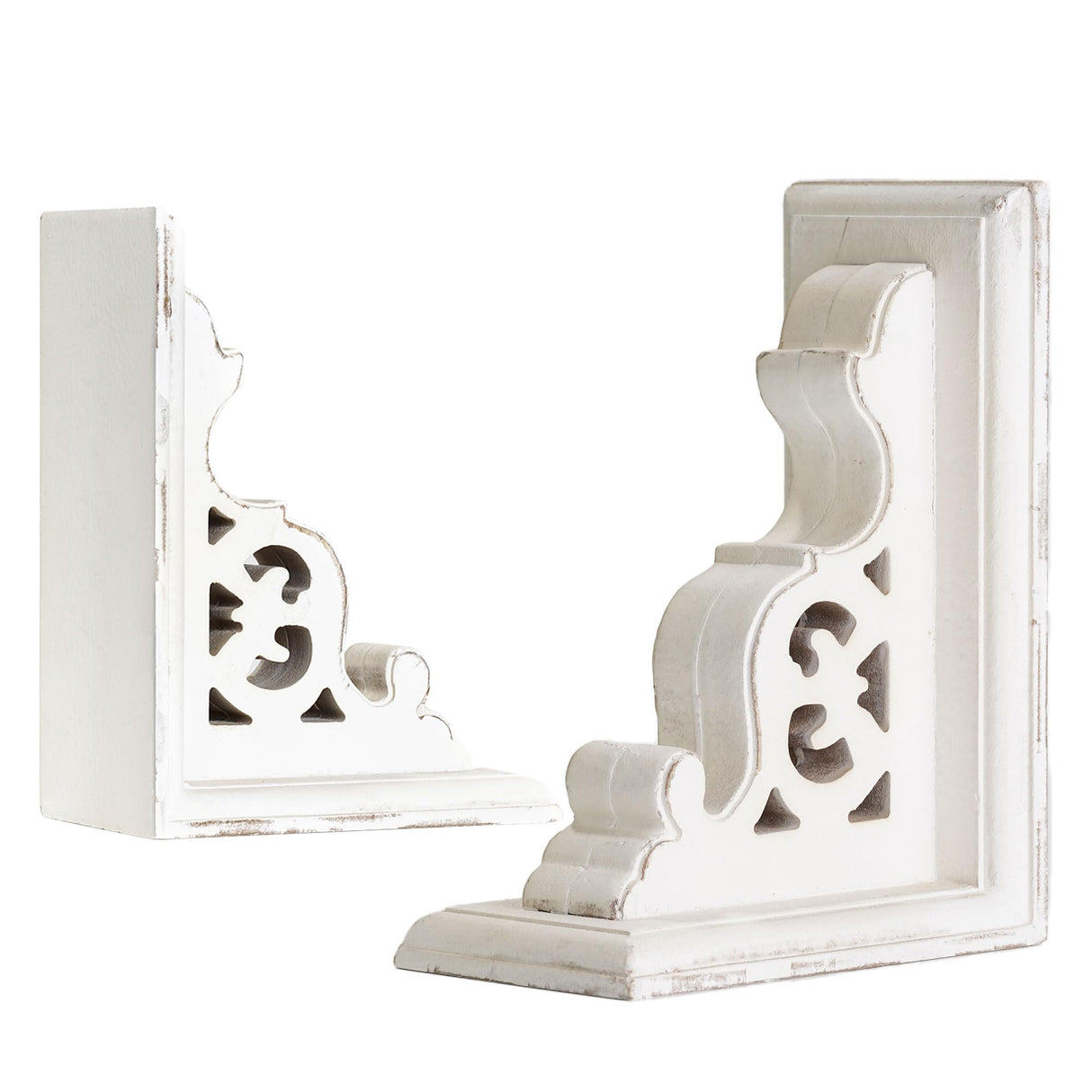 American Art Decor Wood Bookends - Shelf Decor & Wall Decor for Living Room, Bathroom, Bedroom, & Office - Home Decor & Shelf Accents (Natural Set of 2, 7.75"x 5.8"x 3.8") American Art Decor