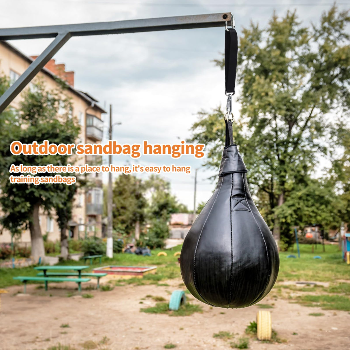 ChengFu Heavy Bag Hanger, Punching Bag Hanger, Heavy Bag Mount, Punching Bag Stand for Heavy Bag, Heavy Bag Strap Hanger for Home Gym Training Workout (1 pcs) ChengFu