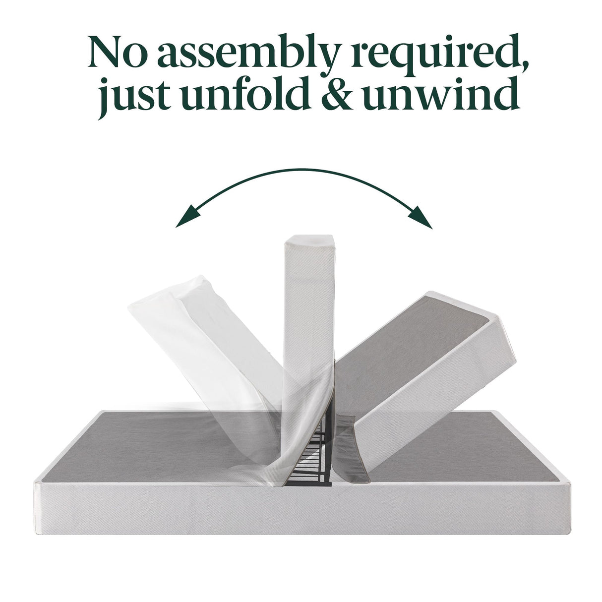 ZINUS No Assembly Metal Box Spring, 9 Inch White Mattress Foundation, Sturdy Metal Structure, Full Zinus