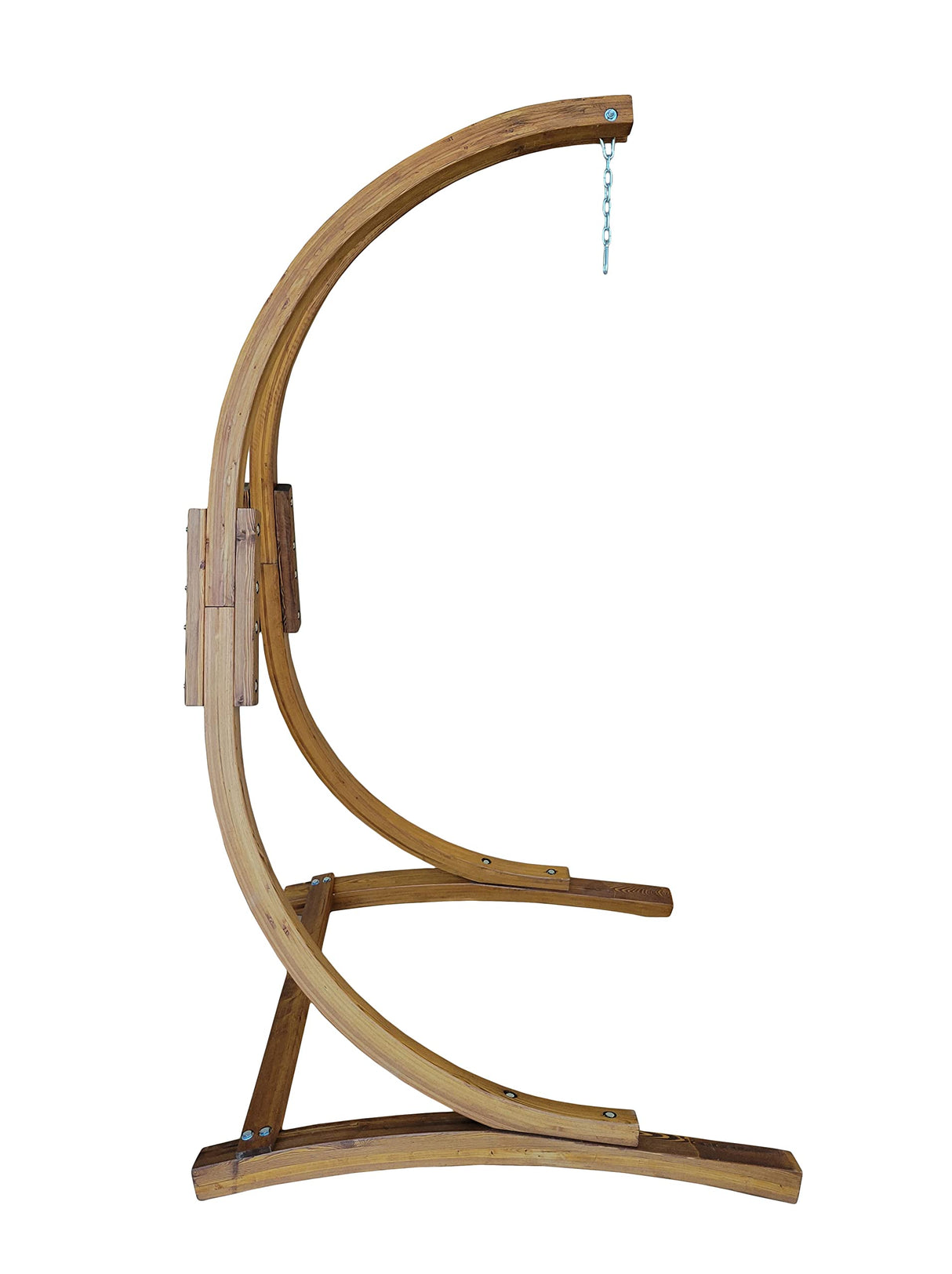 Petra Leisure 7 Ft. Teak Stain, Wooden Hammock Chair Stand. Perfect for Indoor/Outdoor Home, Patio, Deck, Yard, Garden. 265LB Weight Capacity.(Stand Only) Petra Leisure