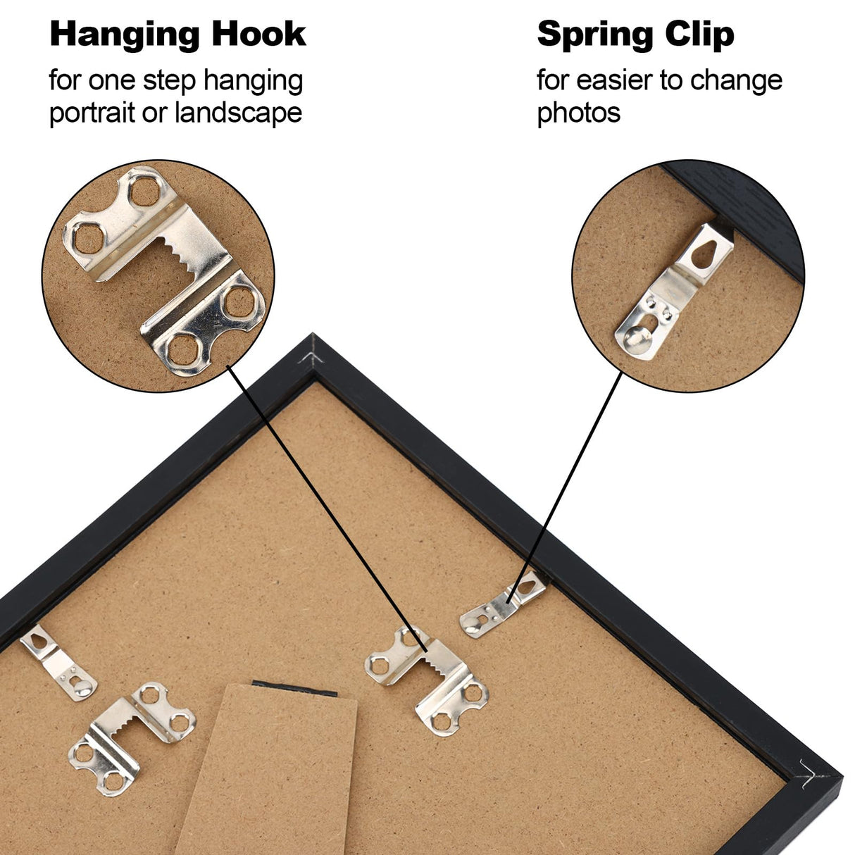 Fixwal Picture Frames Set, 15 Pack Wall Frame Set in 3 Different Finishes with Mat for Multiple Sizes Photos, Three 8x10, Six 5x7, Six 4x6 for Wall Gallery Decor, Hanging or Tabletop Display Fixwal