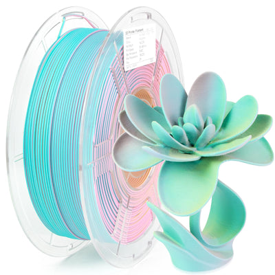 iSANMATE Matte 3D Printer Filament, 3-in-1 Color Rainbow Filament, Coextrusion 3D Filament, Rapid Magic Color Change Filament 1.75mm, Dimensional Accuracy +/- 0.03 mm, Moonstone 1KG/Spool