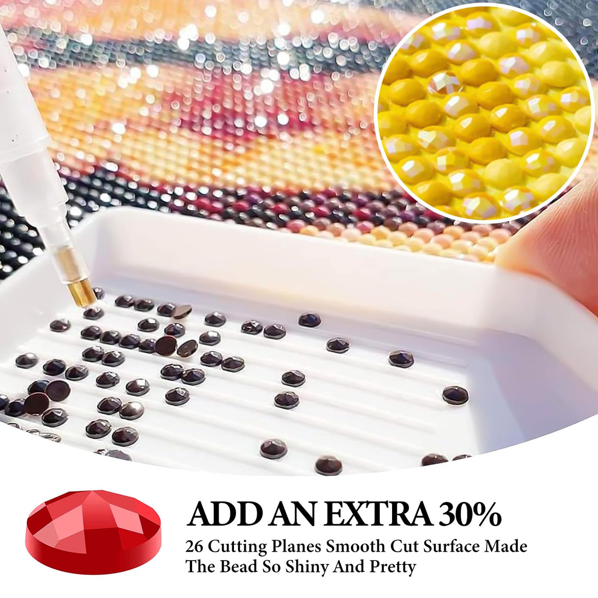 Offito Aurora Diamond Art Kits for Adults, 5D Snowy Mountains Lake Diamond Painting Kits for Beginners, Fantastic Landscapes DIY Full Drill Dots Gem Art Paint for Home Wall Decor 12 x 16 Inch Offito