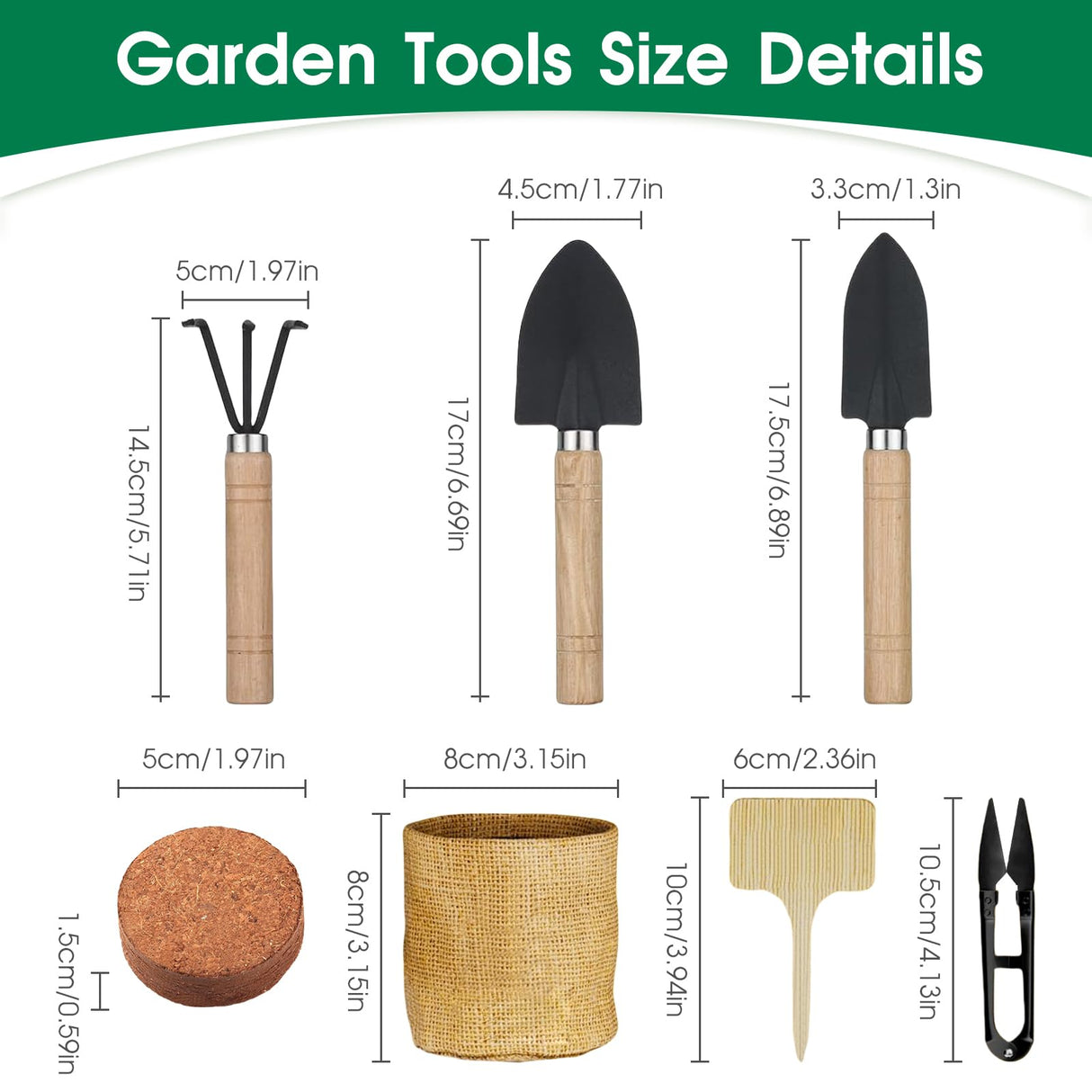 RiRifue Bonsai Tree Seed Starter Kit, with 4 Pcs Mini Garden Bonsai Tool Kit, 5 Tree Seeds Variety Pack for Planting, Creative Gardening Gifts for Plant Lovers Women Men Kid RiRifue