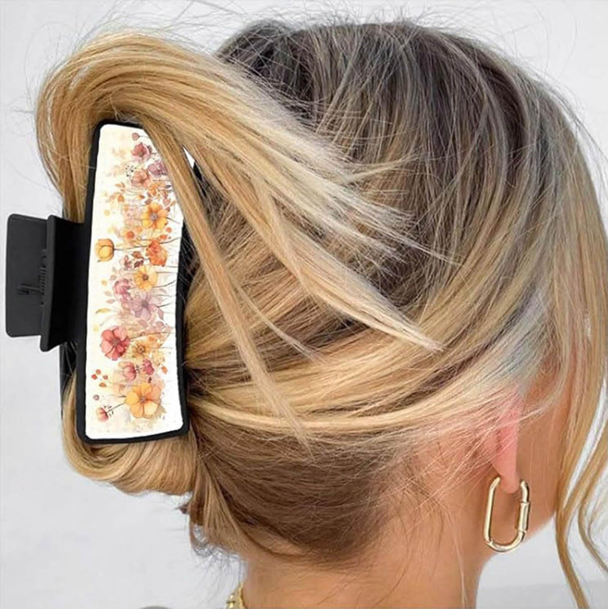 HUIFACAI Stylish Hair Claw Clip Fashionable Sublimation Aluminum Plate Hair Clip for Women Heat Transfer Technology Hairpin HUIFACAI