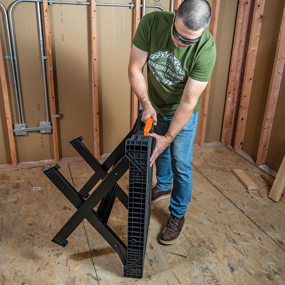 Klein Tools 54410MB MODbox Work Bench, Folding Work Table, Portable Workstation, 1000-Pound Capacity, Compatible with MODbox Rail System Klein Tools