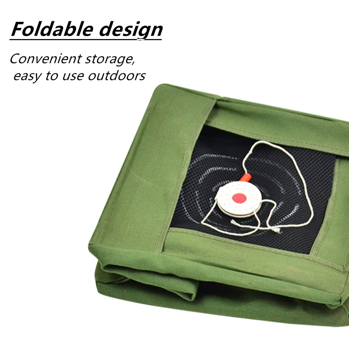 HQSYY 11.8x11.8x11.8in Target Box Practice Competitive Game Bulls Eye wear-Resistant Anti-Slingshot Target Box Bow Food Collection Box Slingshot Silencer… (Green) HQSYY