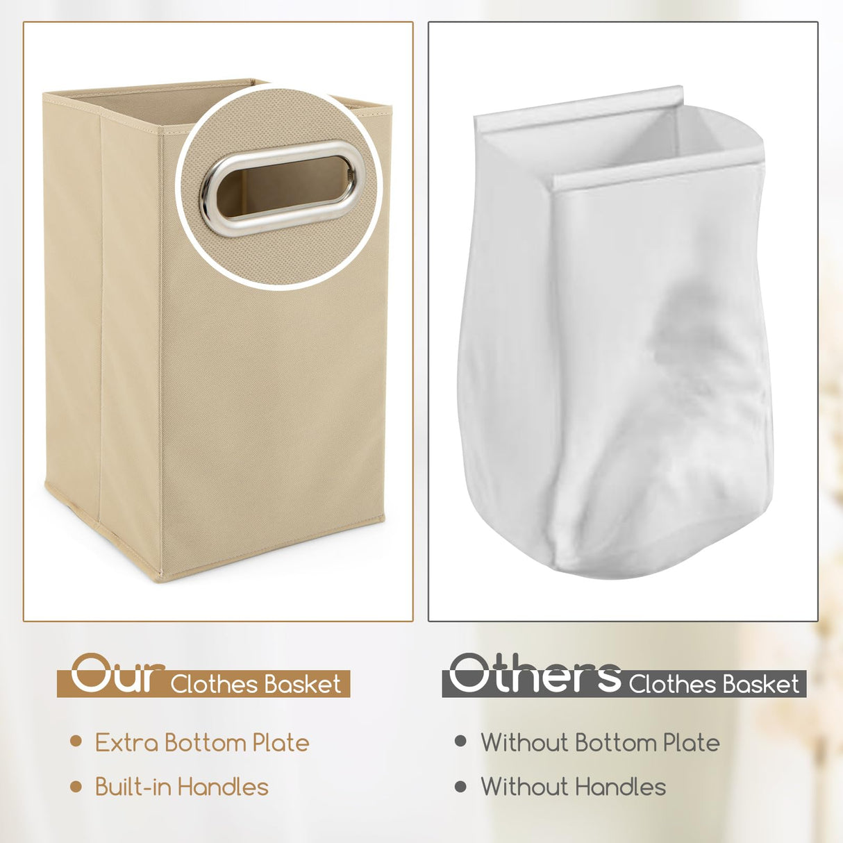 Giantex Tilt Out Laundry Hamper - Laundry Hamper Cabinet with 3 Tier Storage Shelves, Removable Laundry Basket, 51" Tall Freestanding Bamboo Tower Hamper Organizer for Bathroom Small Space Giantex