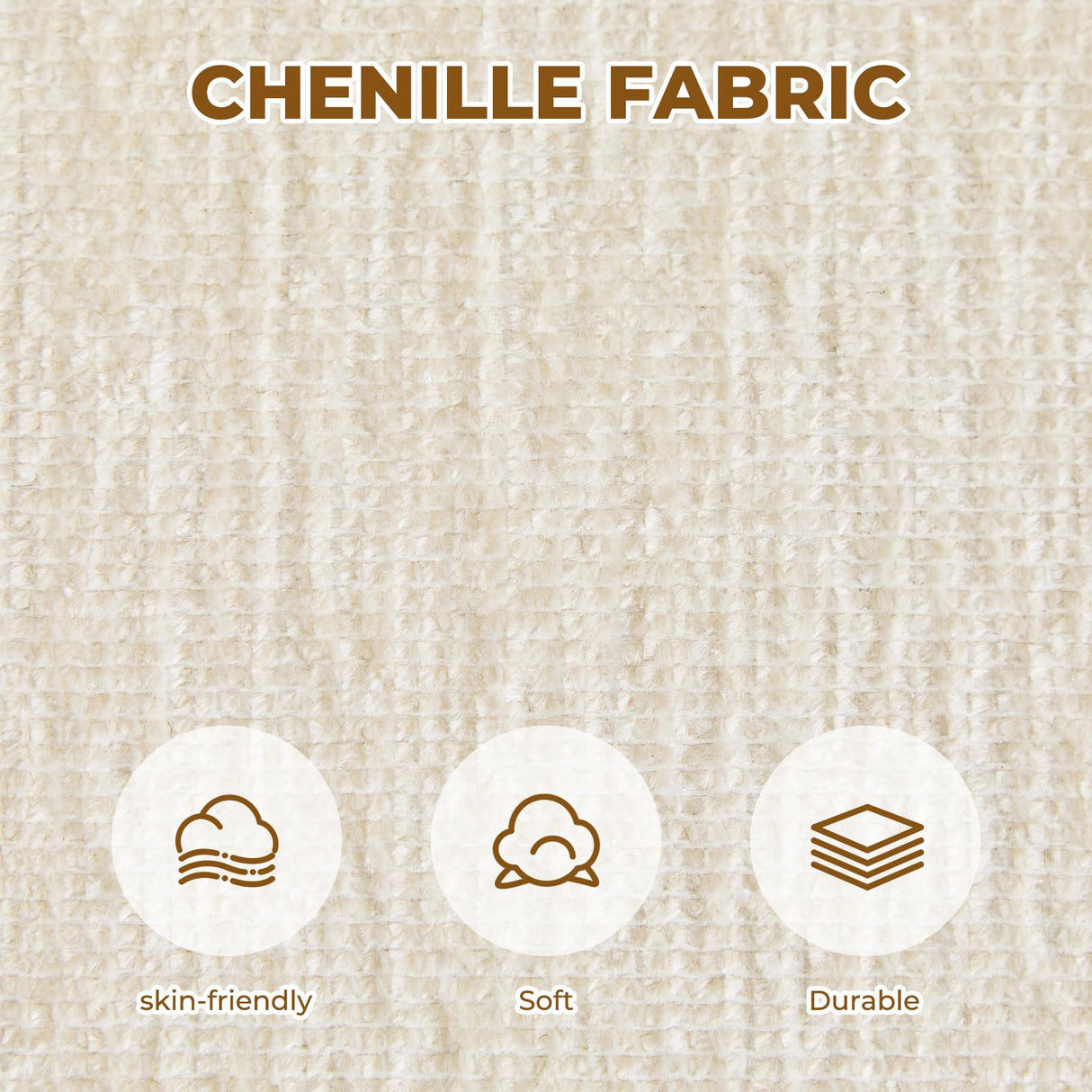 Furnimart 63" Loveseat Couch, Beige Chenille Sofa, Modern Deep Seat Sofas for Living Room, Comfy Love Seat Couches for Small Spaces, Removable Sofa Cover, Small Two Seater Couch for Bedroom, Office Furnimart