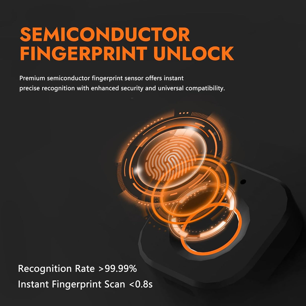 Hidden Gun Storage Safe for Rifles and Pistols, Biometric Fingerprint Gun Safe for Jewelry Money and Ammo, Use as Coffee Table (Honey Brown) Xyvaly