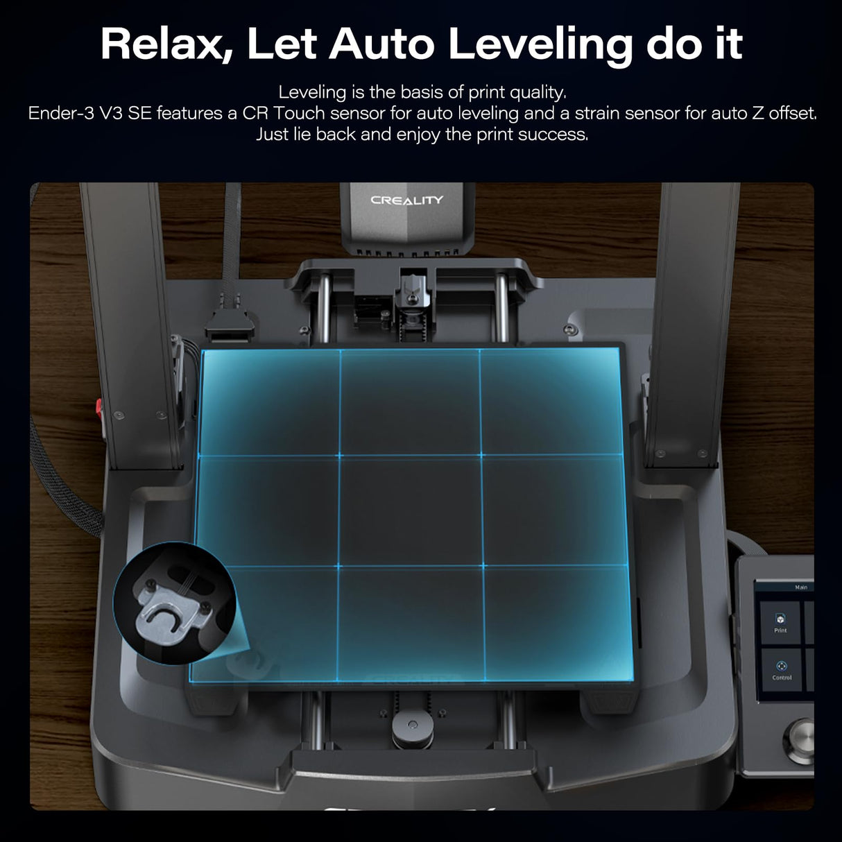 Creality Ender 3 V3 SE 3D Printer with Auto Leveling, Auto Filament Transfer,Sprite Direct Exturder,Dual Z, MAX 250MM/S, Stable and High Precision,220×220×250mm ENOMAKER