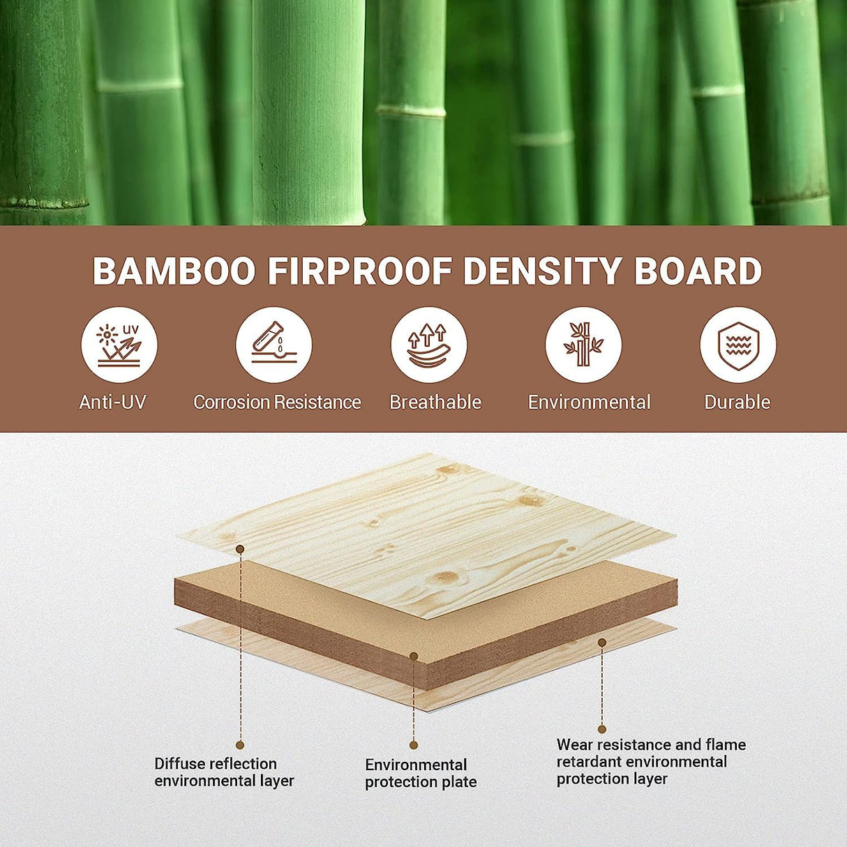 KingCamp Bamboo Folding Table Lightweight Camping Table with Adjustable Height Aluminum Legs 4-Fold Compact Small Portable Camp Tables for Travel RV Picnic Party Beach, 1-2 Person KingCamp